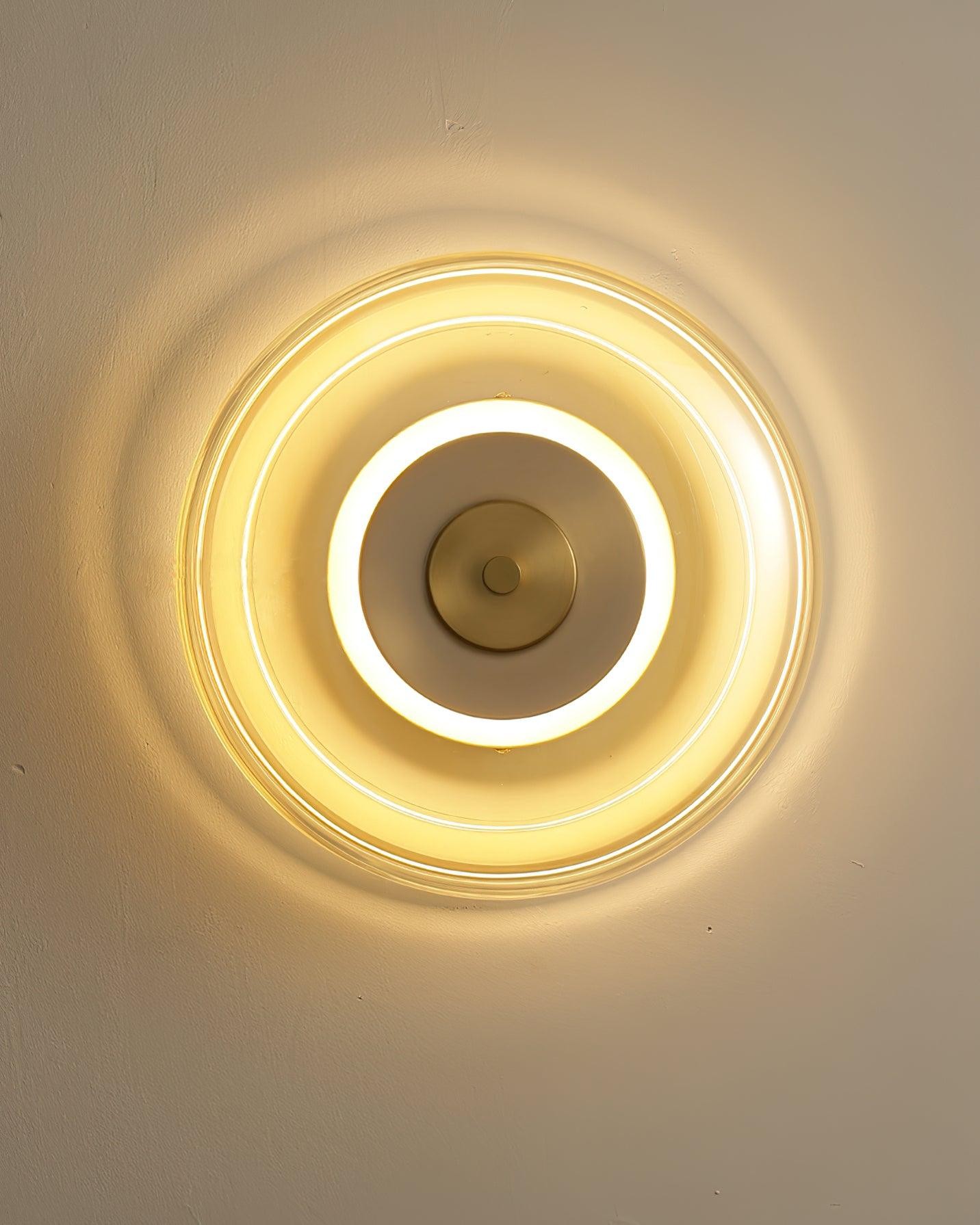 Postmodern Brass Glass Wall Lamp M112