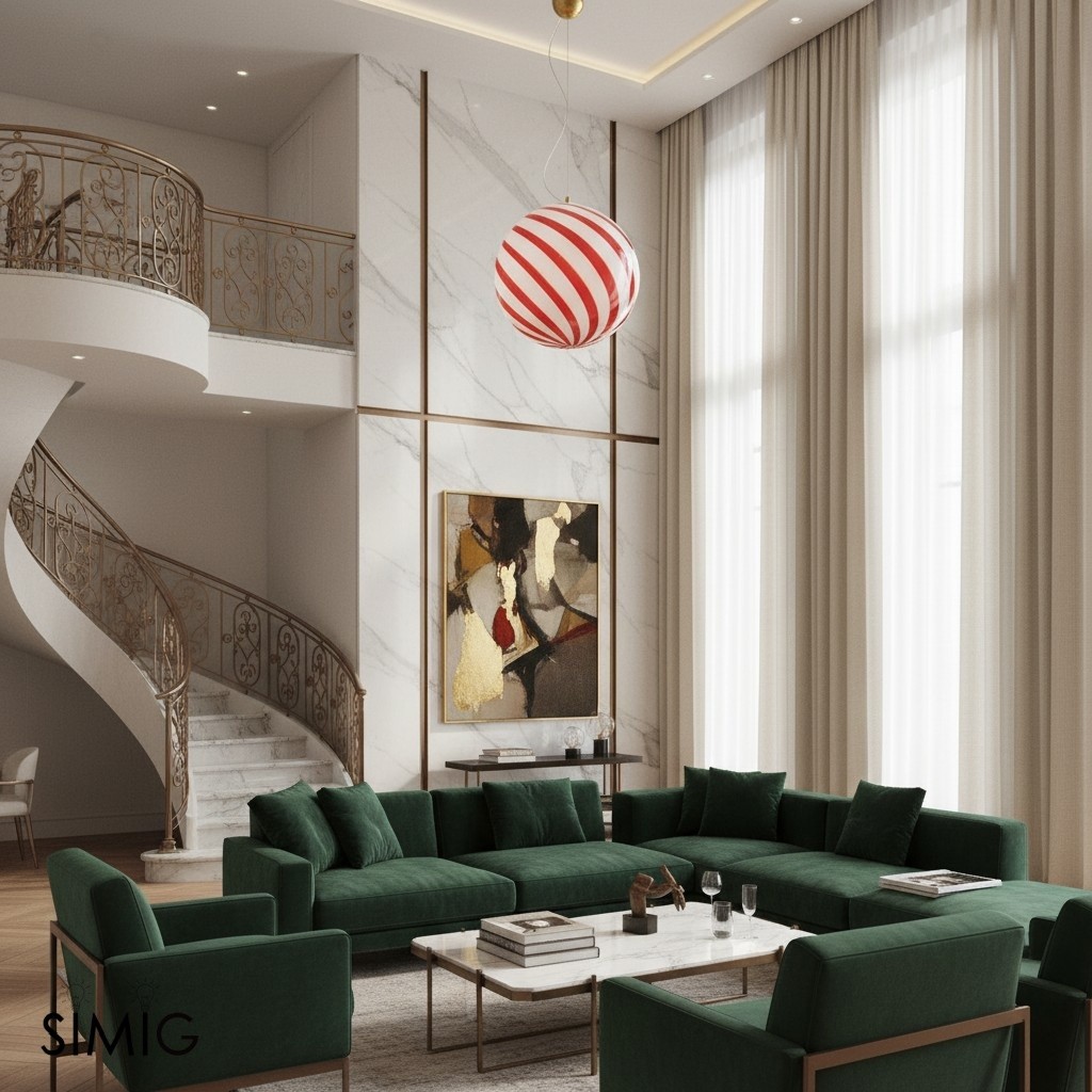 Bold Striped Solstice Pendant Light for Contemporary Spaces S368