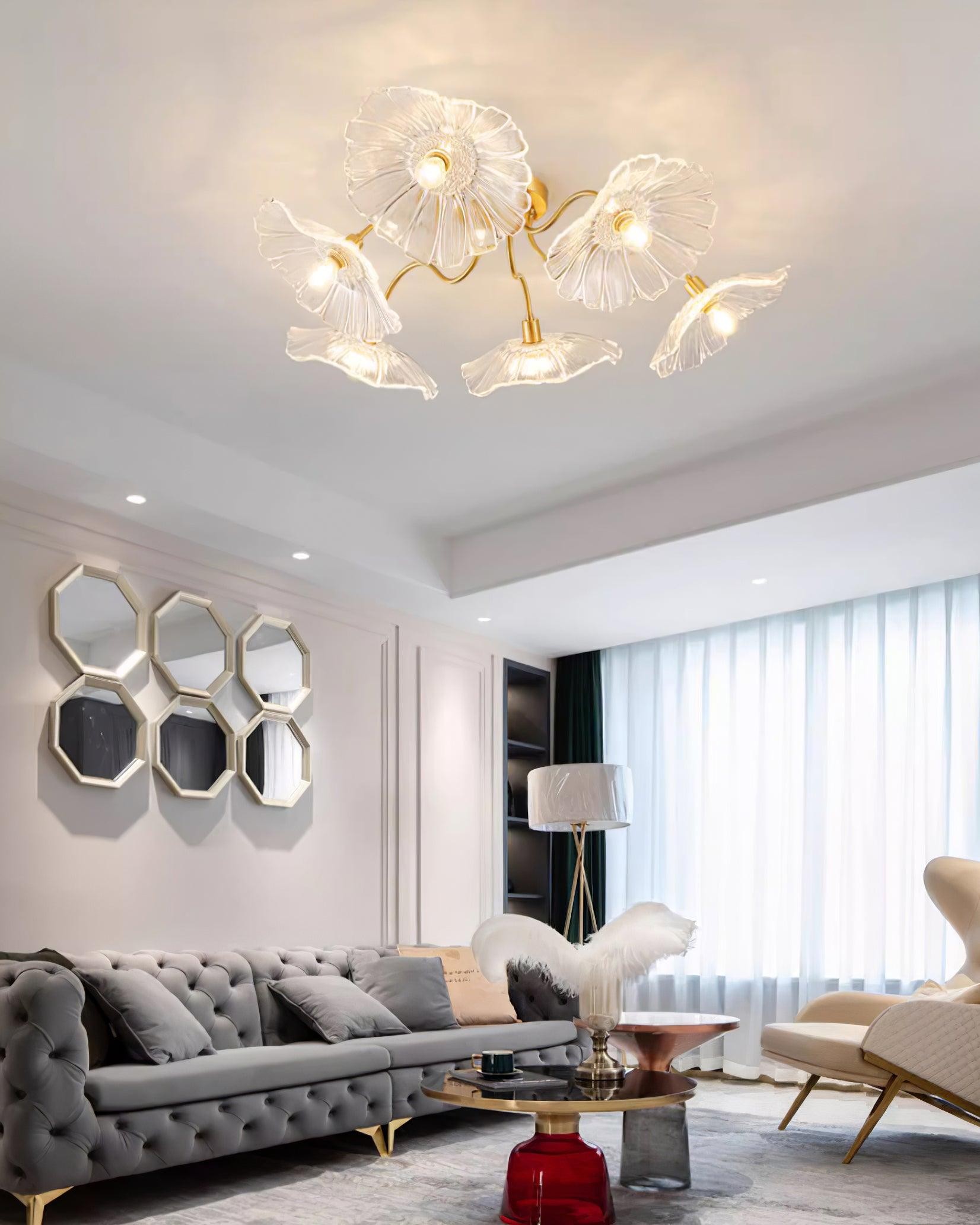 Murano Glass Flowers Ceiling Light P049