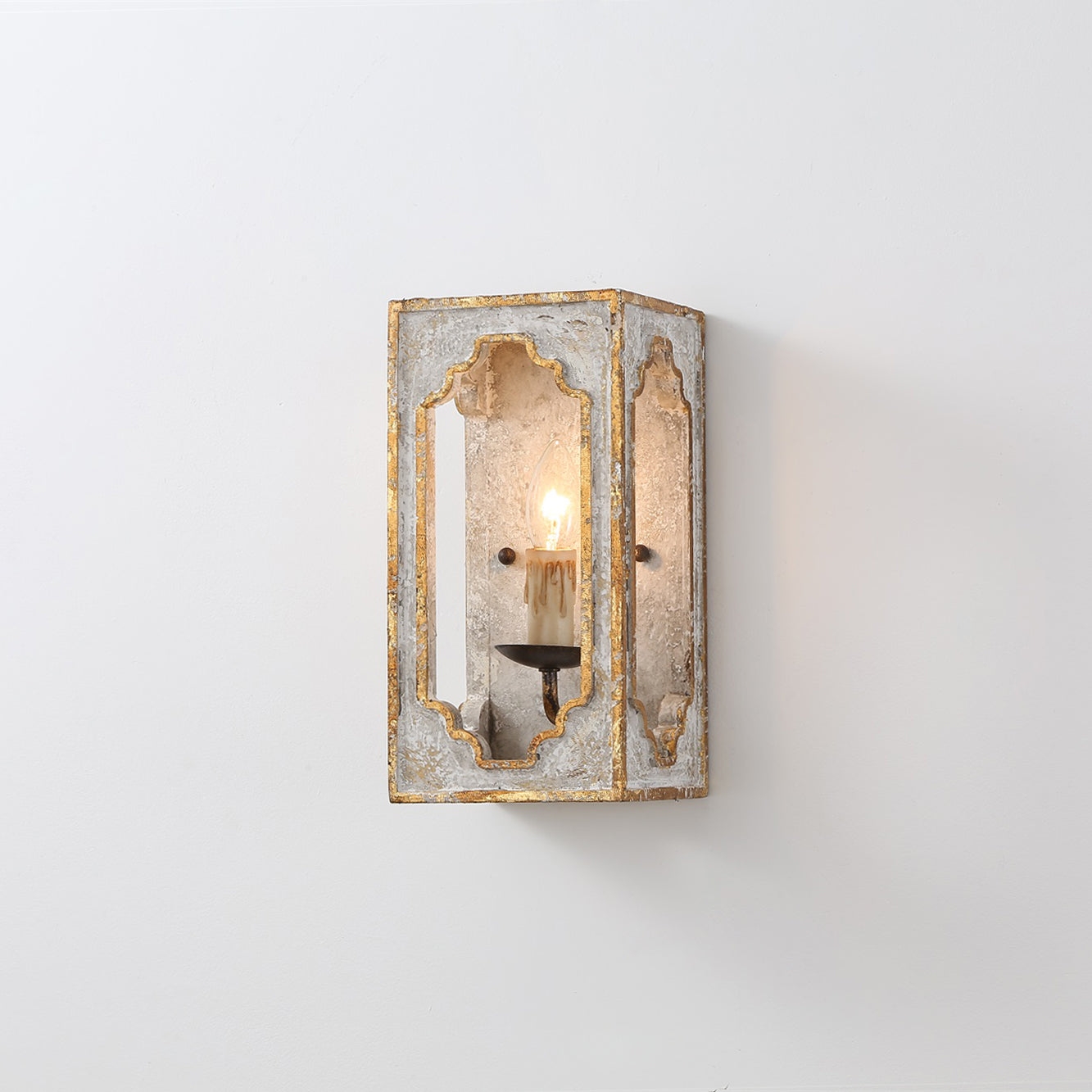Boho Rustic Cube Sconce T1854
