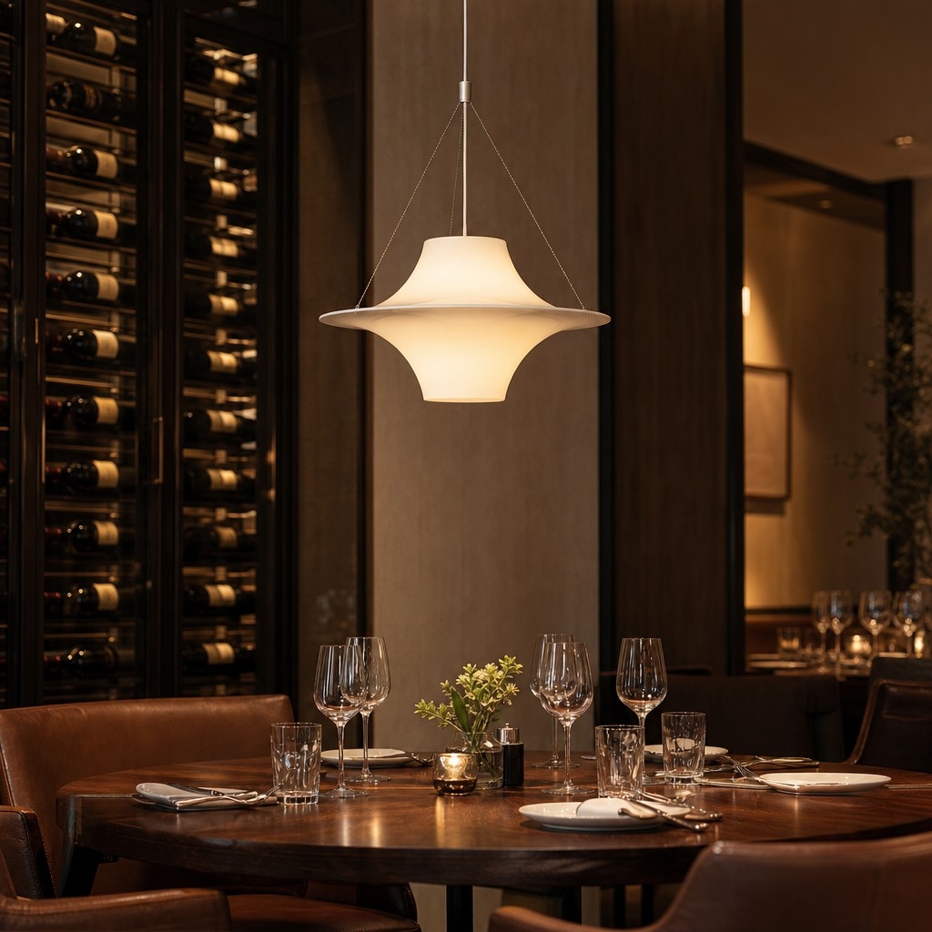 Saebery UFO-Shaped Pendant Lamp - Elegant Design Ideal for Kitchen or Workspace T2276