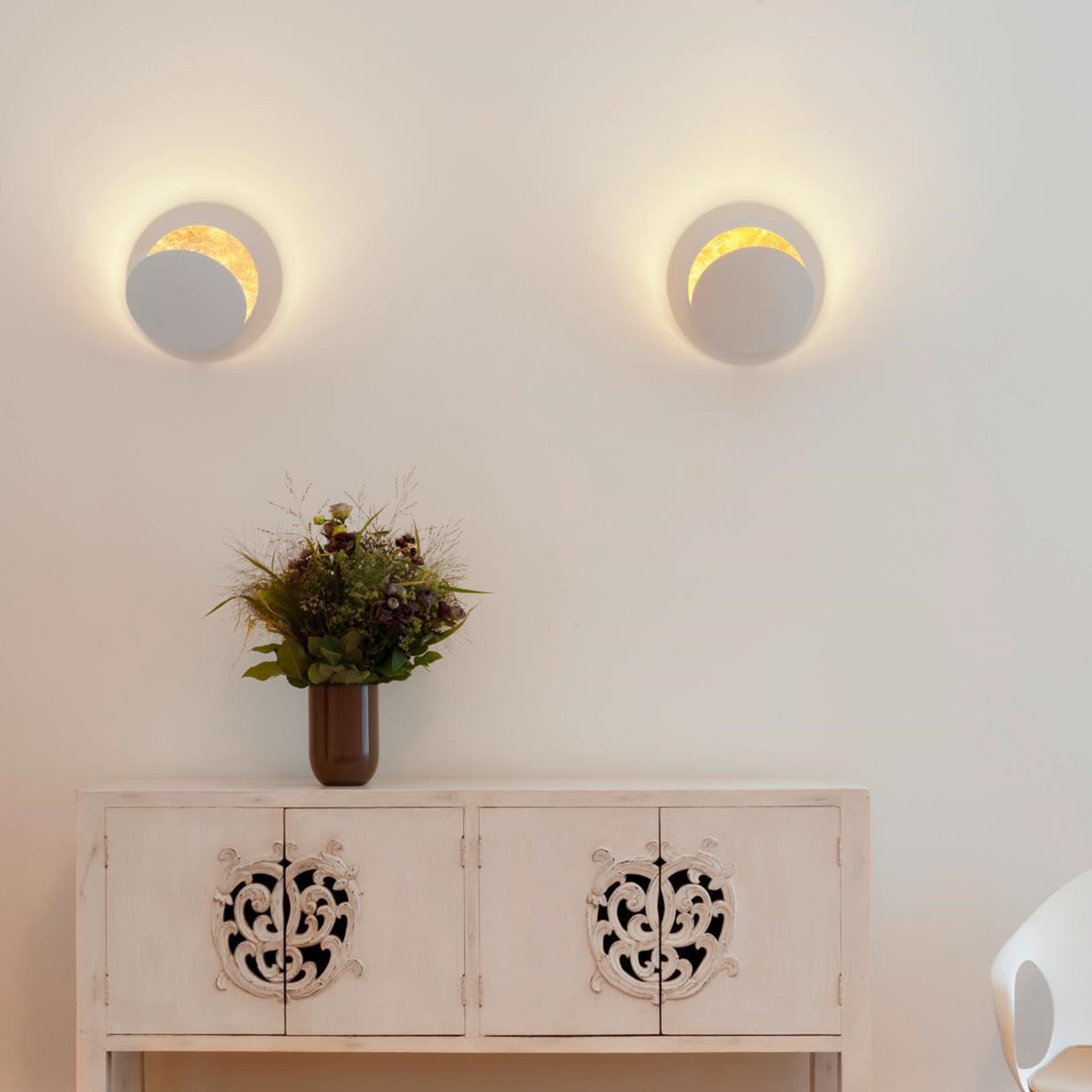 Discola Wall Lamp Metal Disc Design - Living Room Ambient Light