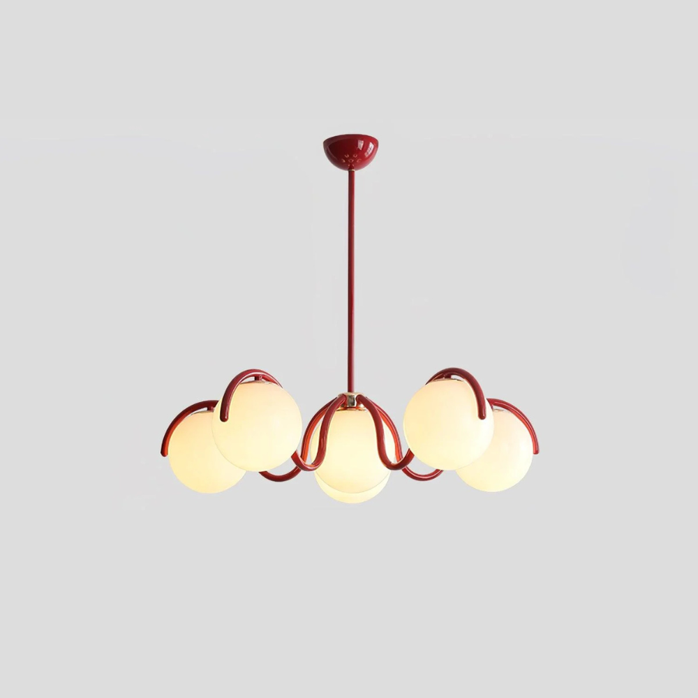 Sculptural Linear Chandelier with Elegant Flowing Silhouette S223