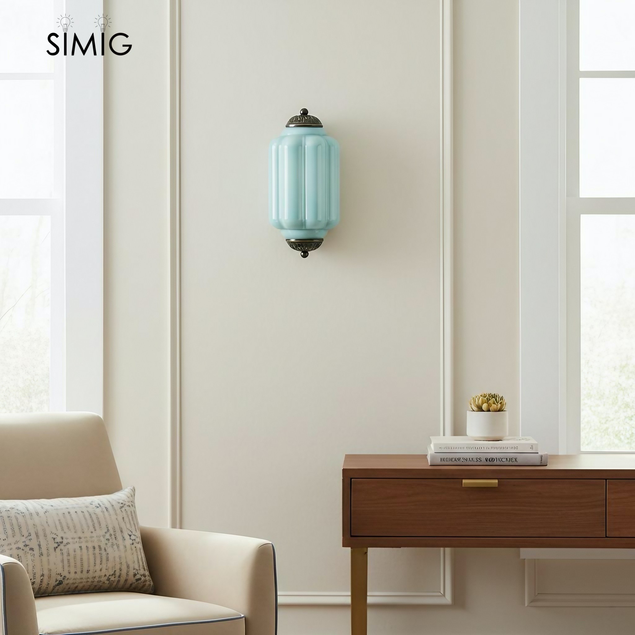 Vintage Eloise Glass Wall Light - Art Deco Style for a Chic Living Room G52