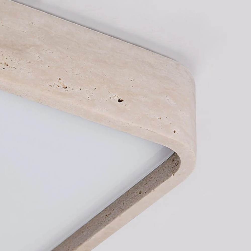 Zenthoris Travertine Ceiling Light Minimalist Flush Mount - Modern Ambient Hallway Lighting T1119