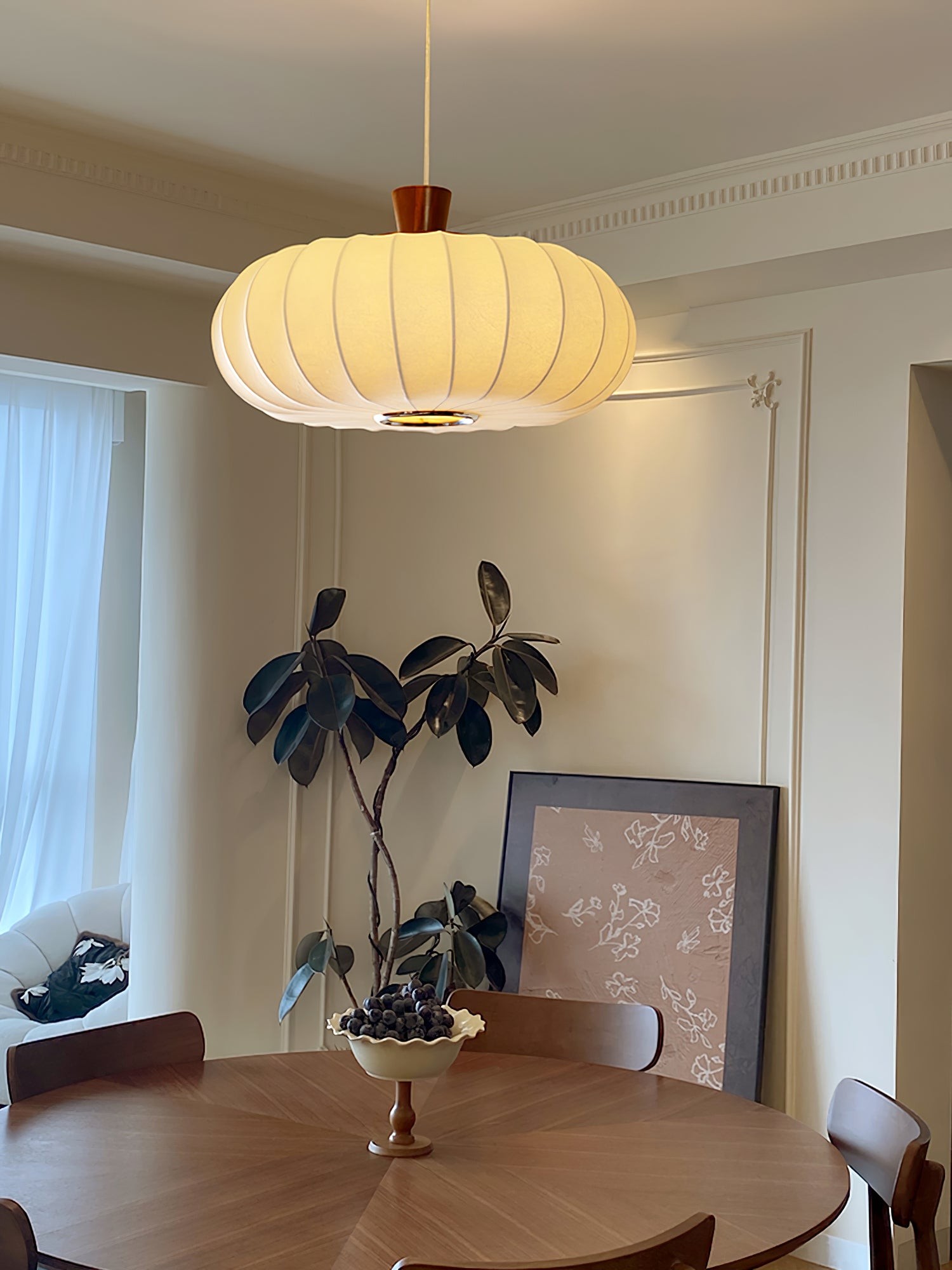 Classic Silk Lantern Pendant Light M410