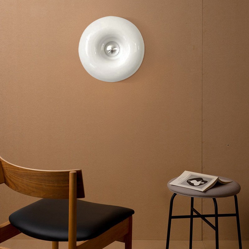 Glass Donut Table Wall Lamp - Bauhaus Style Accent Light Fixture S77