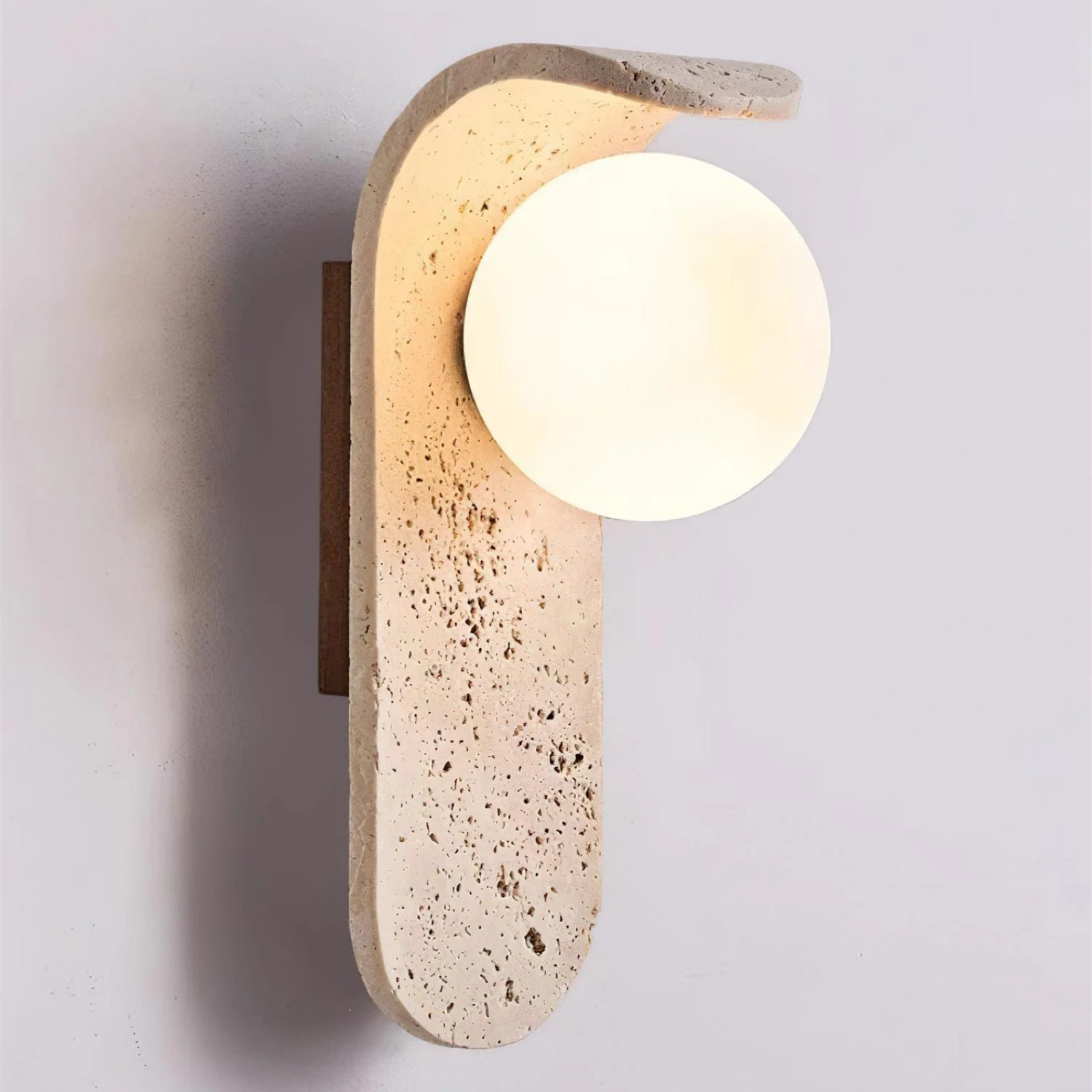 Travertine Wall Lamp - Skateboard-Inspired Modern Bedroom Light S326