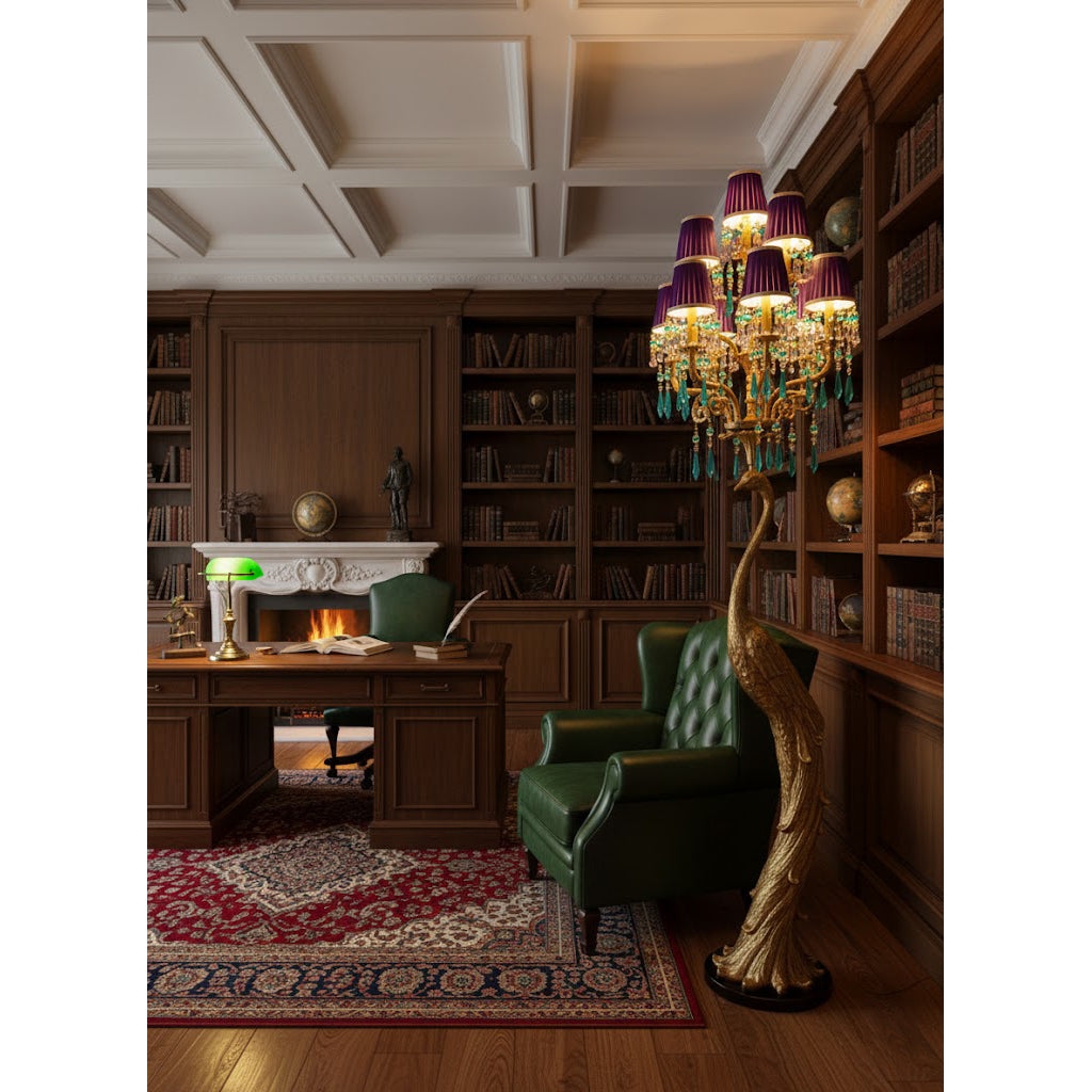 Perky Peacock Floor Lamp T1985