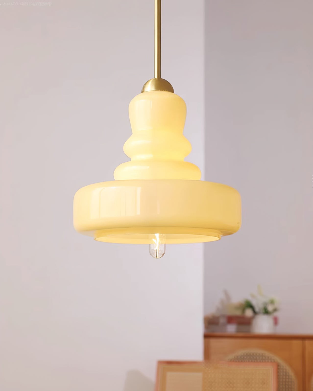 Mid Century Modern Gourd Glass Pendant Light M113
