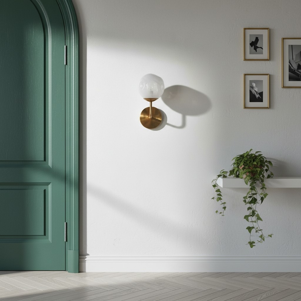 Modo Sculpted Glass Wall Sconce - Modern Diffused-Light Lamp for Entryways T727