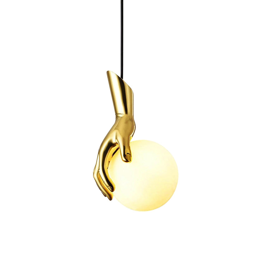Hand Holding Globe Pendant Light T1675