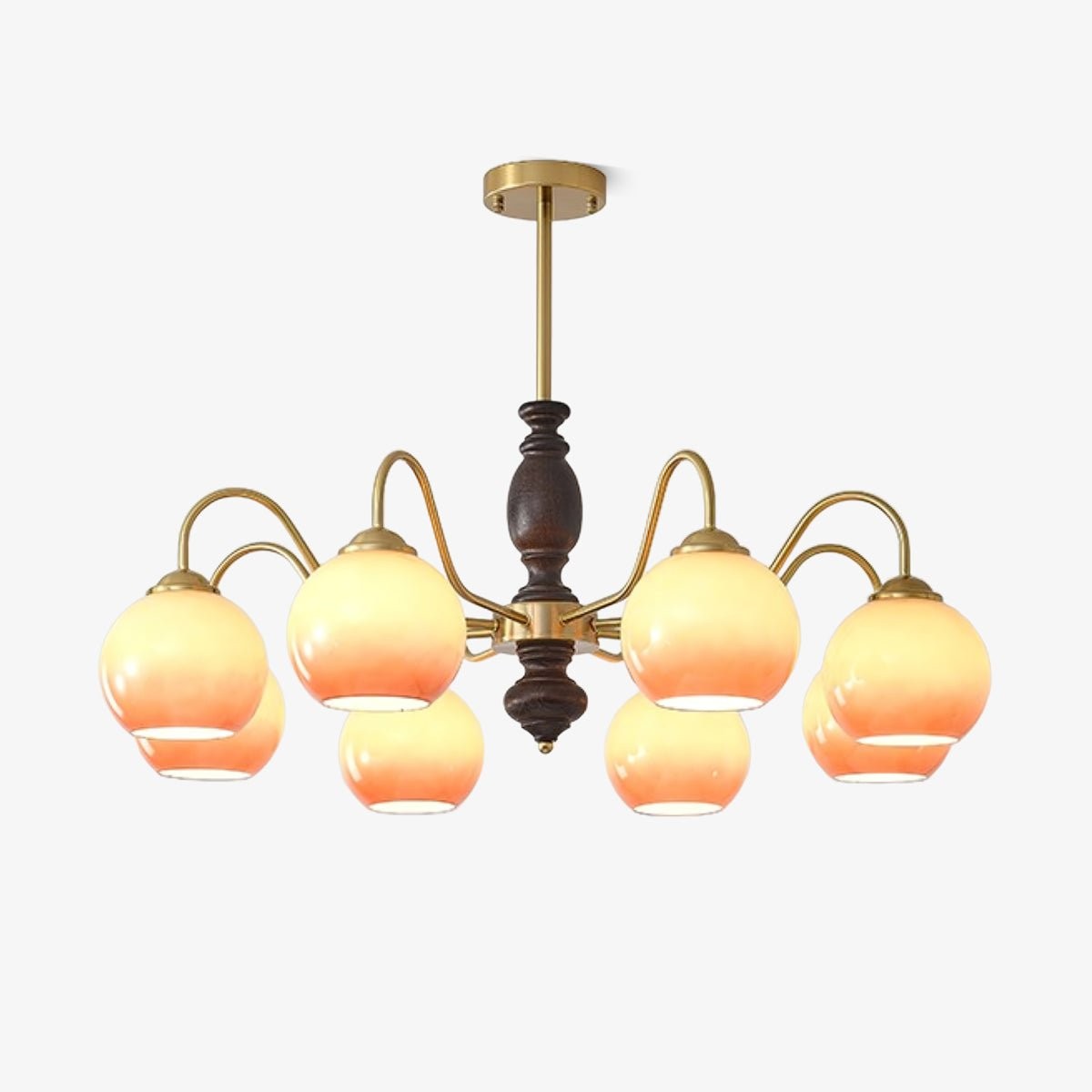 French Medieval Style Caramel Orb Chandelier M567