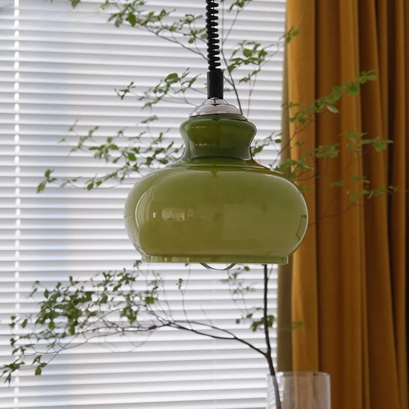 Lunea Nordic Adjustable Retro Cream Glass Pendant Light T2179