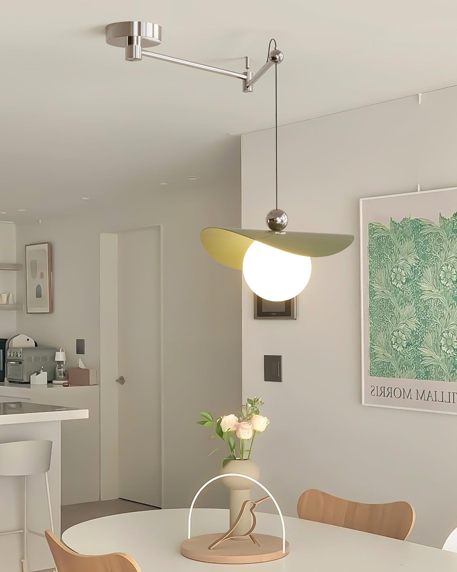 Simple Adjustable Metal Swing Arm Pendant Lamp G13