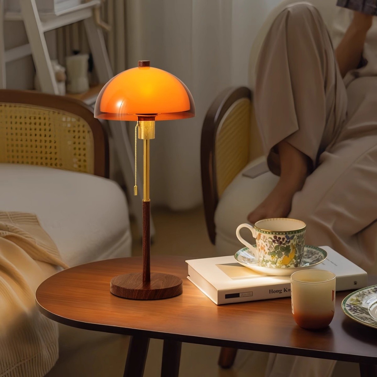 Afterglow Sunset Mushroom-Shaped Table Lamp - Acrylic Lamp for Bedroom S260