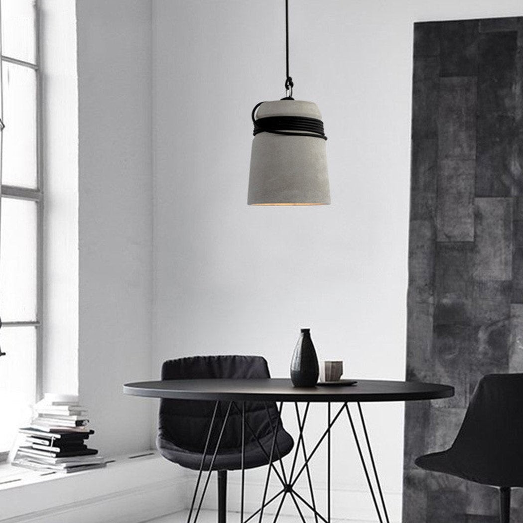 Nordic Cement Hemp Rope Pendant Lamp G74