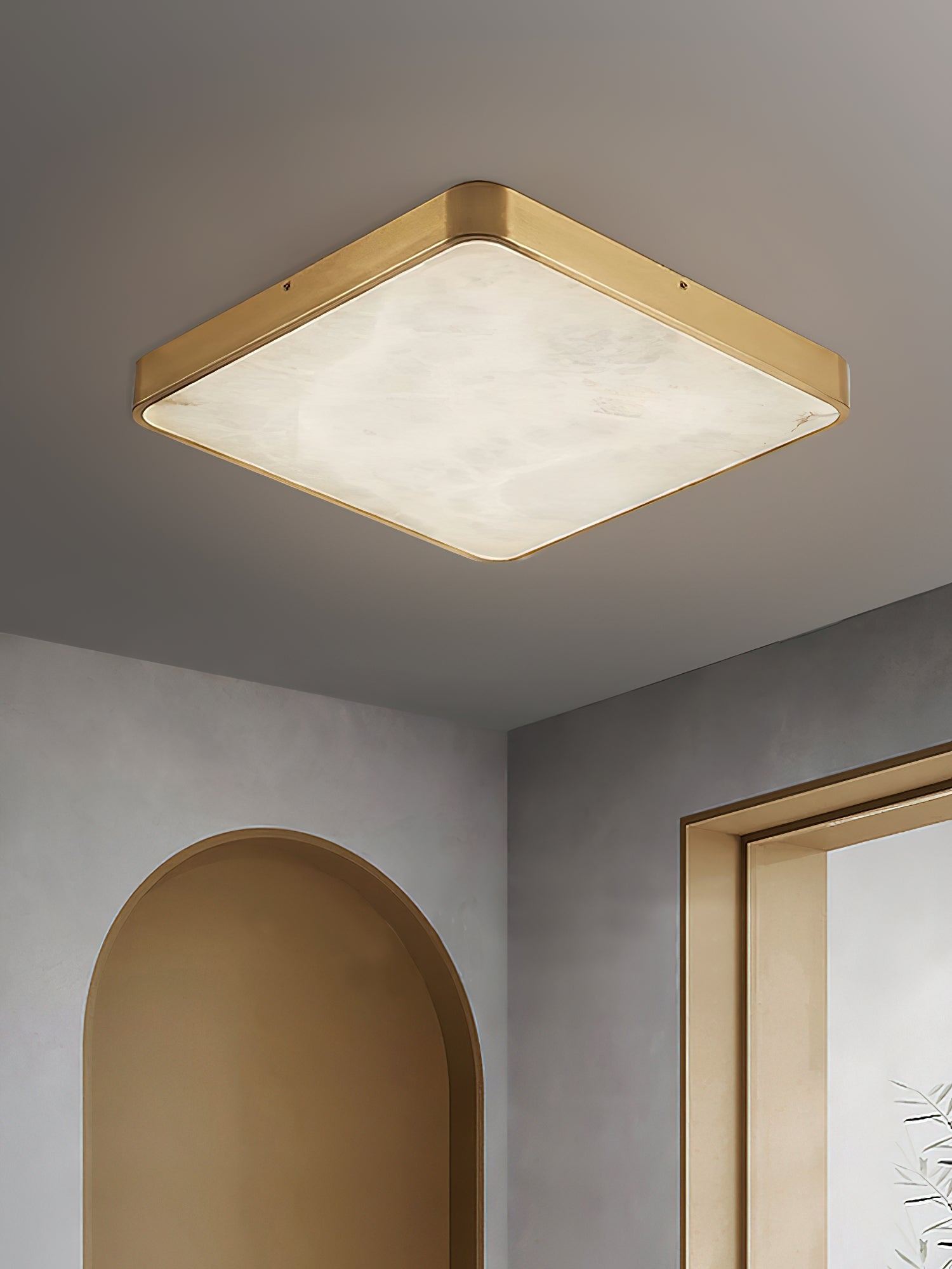 Geometric Alabaster Recessed Ceiling Light T1655