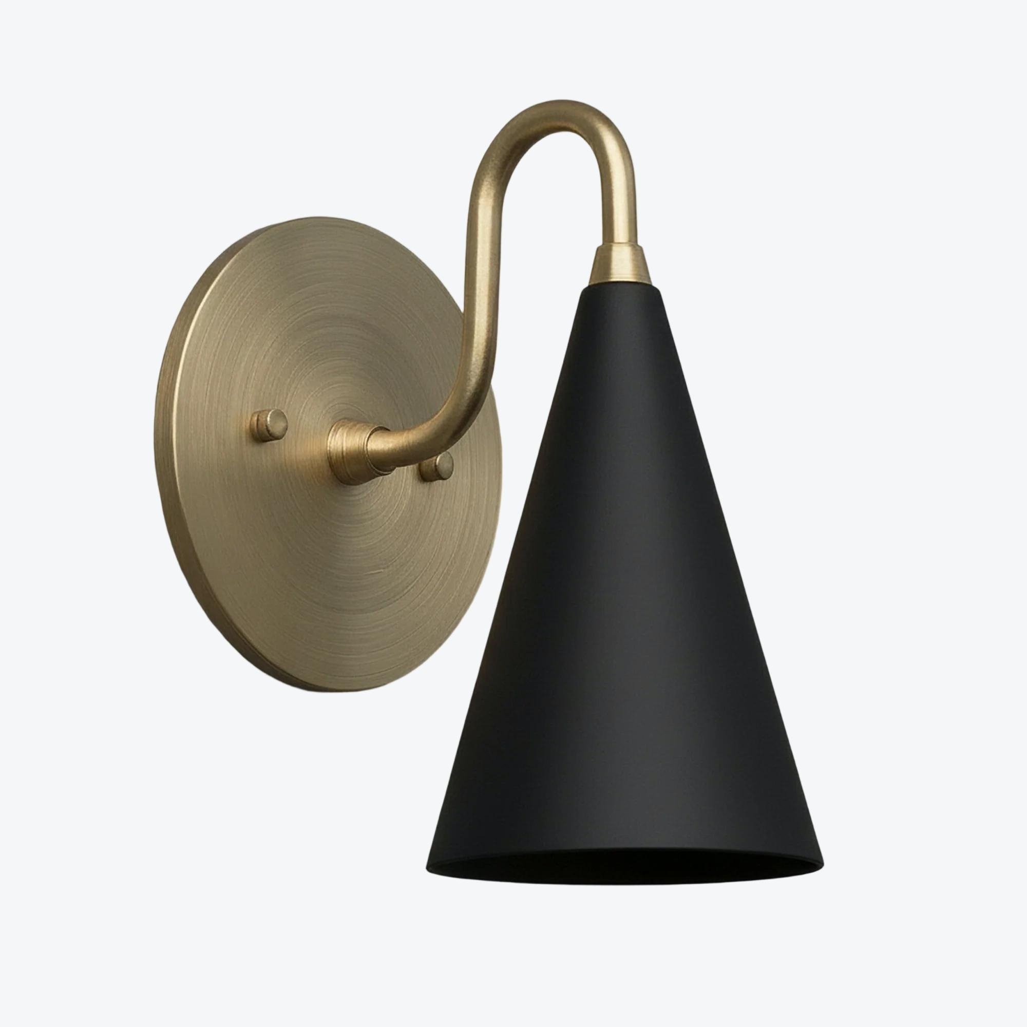 Curva Elegant Taper Shade Wall Sconce - Contemporary Accent for Living Room T780
