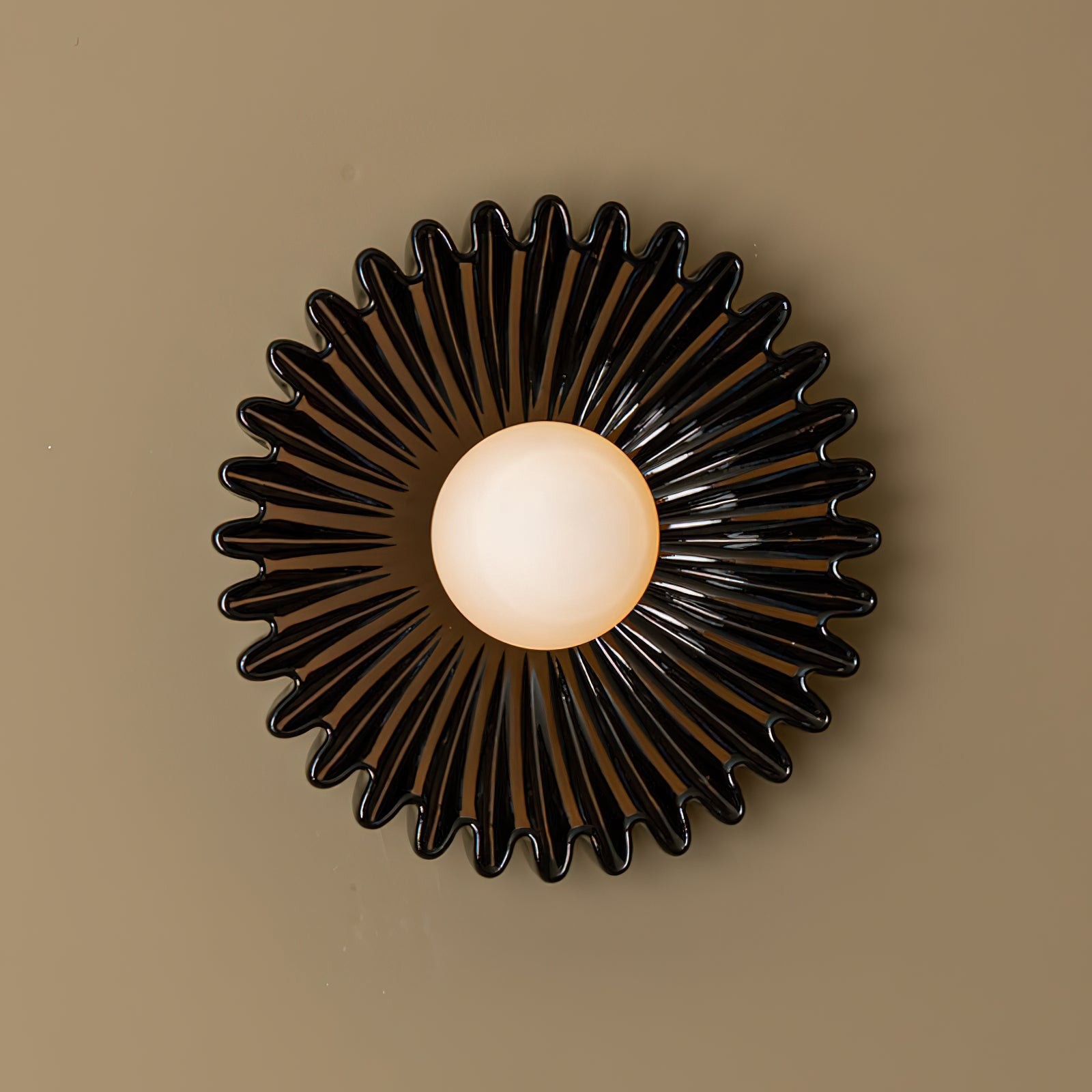 Plastic Lampshade Ceramic Flower Wall lamp M184