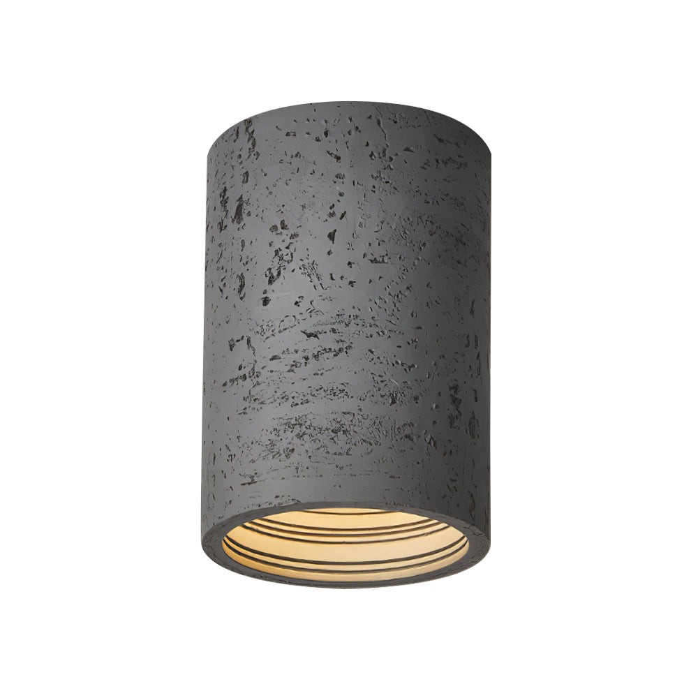 Cylindrical Ceiling Light - Modern Travertine Living Room M72