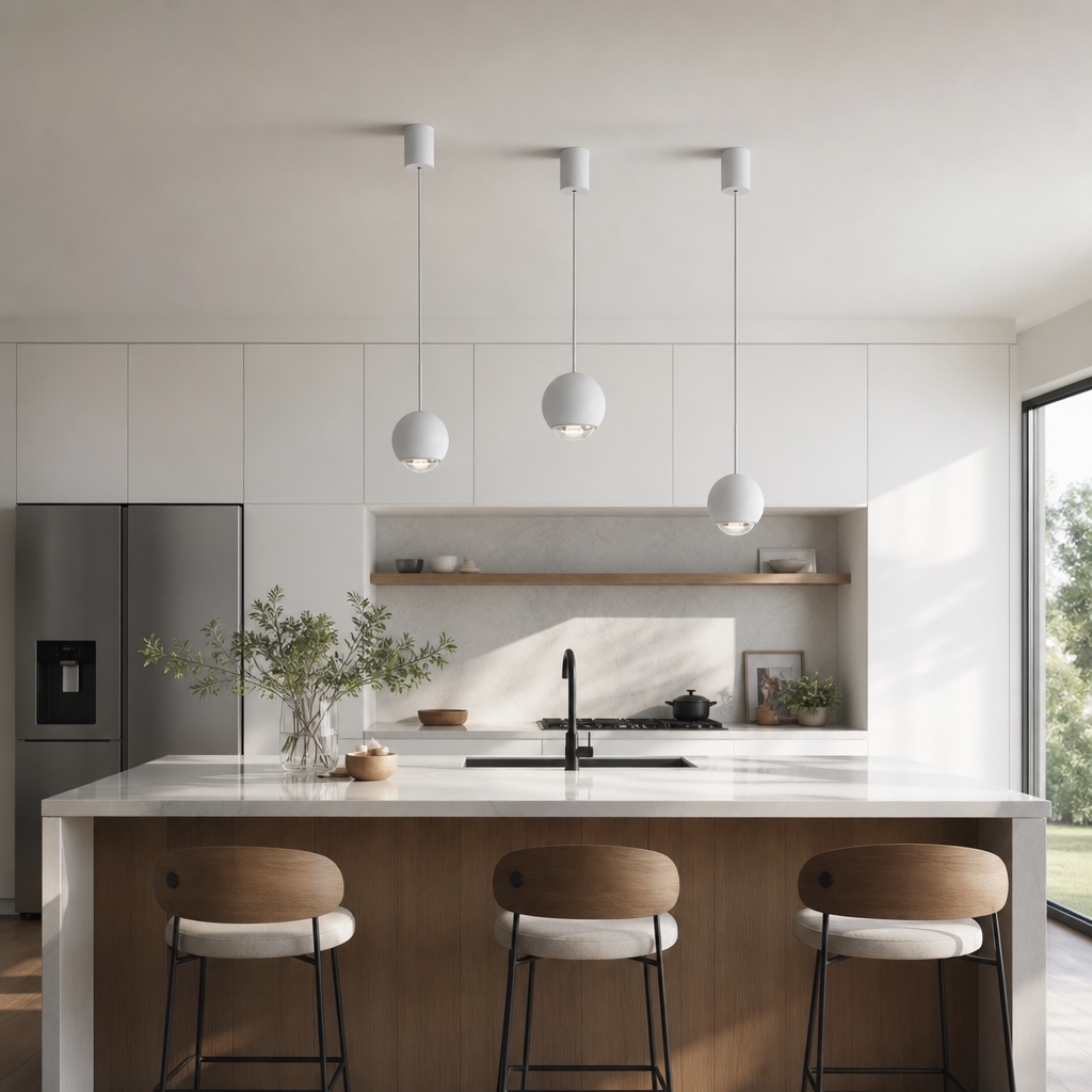 Veridia Minimalist Manually Adjustable Pendant Light - Globe Design Hanging Light for Dining Room T2219