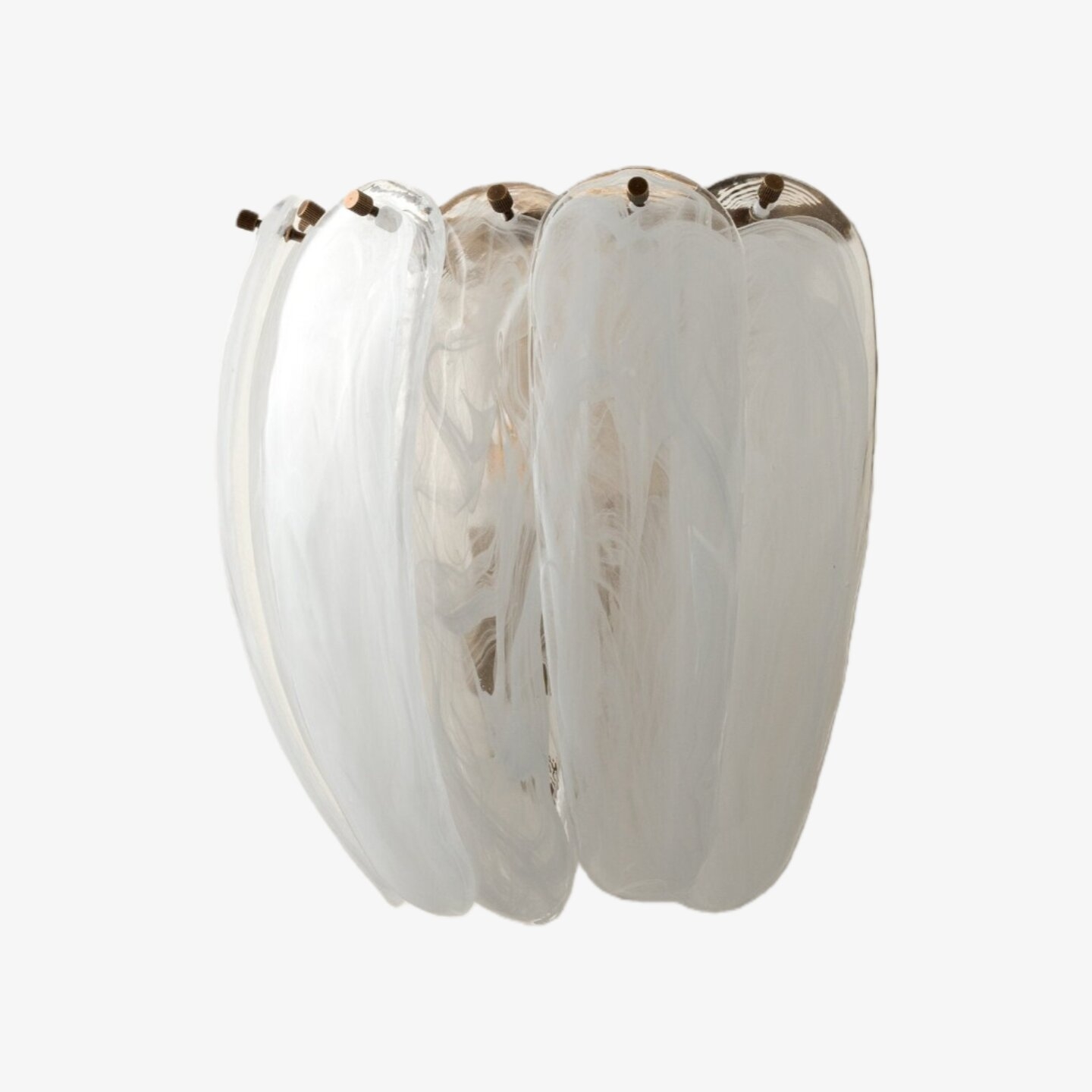 Velora Curved Alabaster Style Glass Wall Lamp - Elegant Sconce for Entryway T1186
