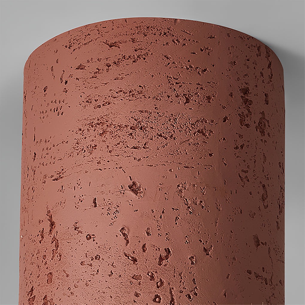 Cylindrical Ceiling Light - Modern Travertine Living Room M72