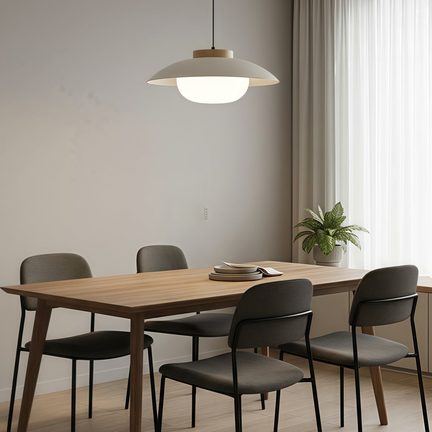 Oribela Modern Saucer Pendant Light - Contemporary Light for Workspace T587