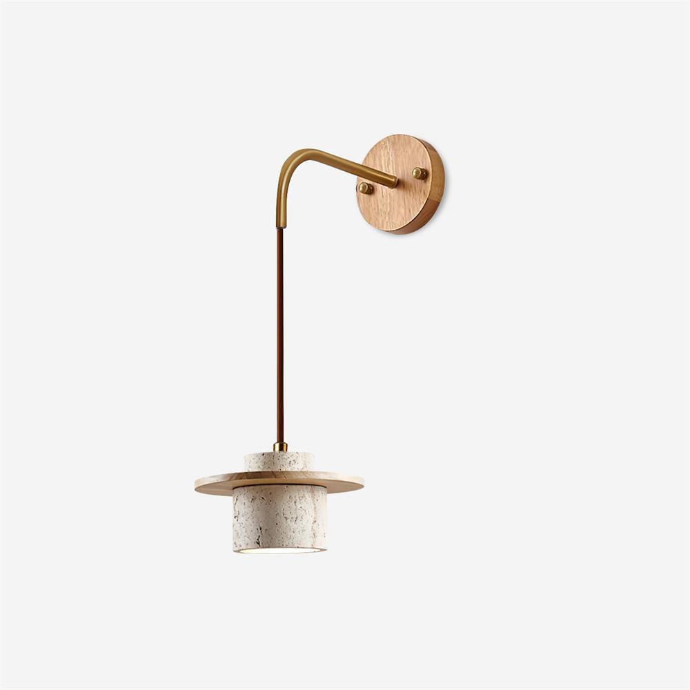 Retro Wabi Sabi Textured Travertine Wall Lamp G12