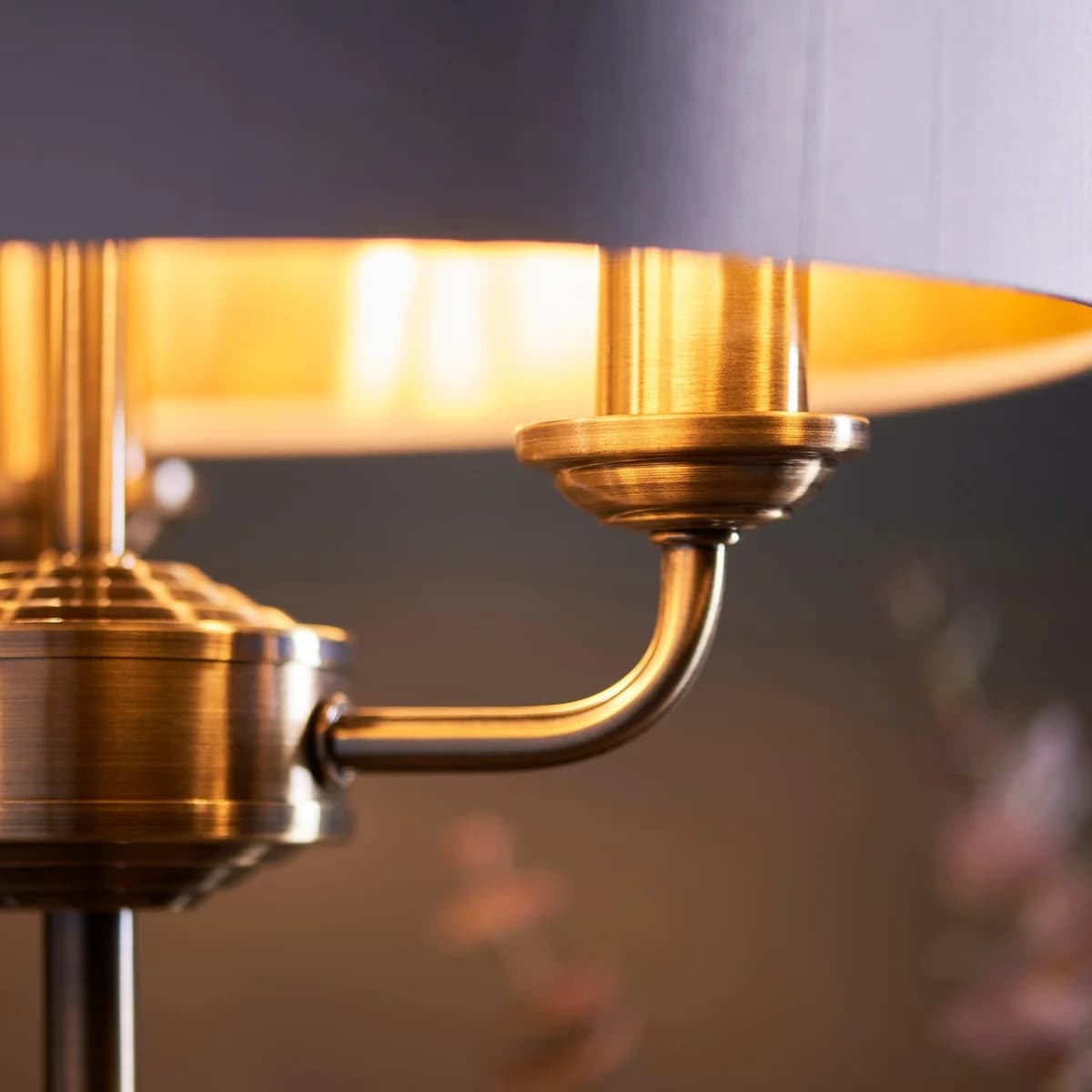 Tela 1‑Light and 3‑Light Table Lamp - Modern Linen & Metal for Bedside or Living Room T847