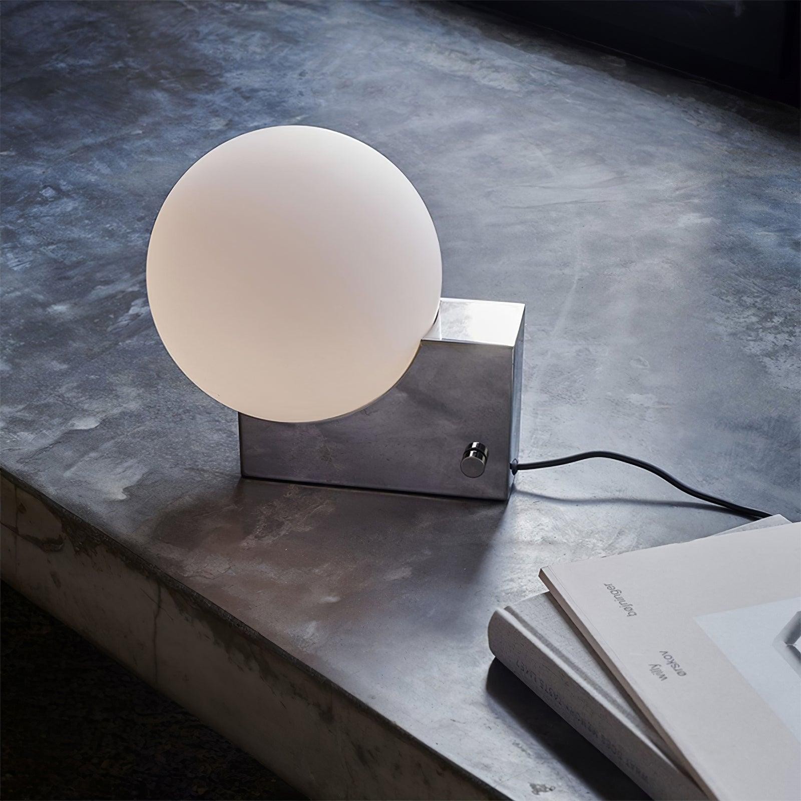 Geometric Lamp Base Glass Globe Table Lamp M362