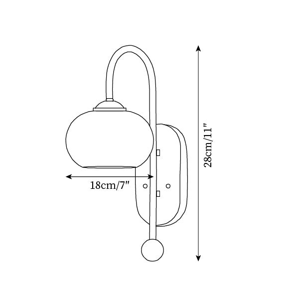 American Retro Spherical Wall Lamp M150