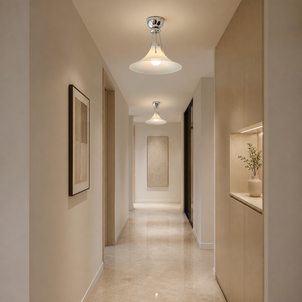 Kallera Magnolia Ceiling Light - Gradient Design Lampshade for Bedroom and Hallway T2269