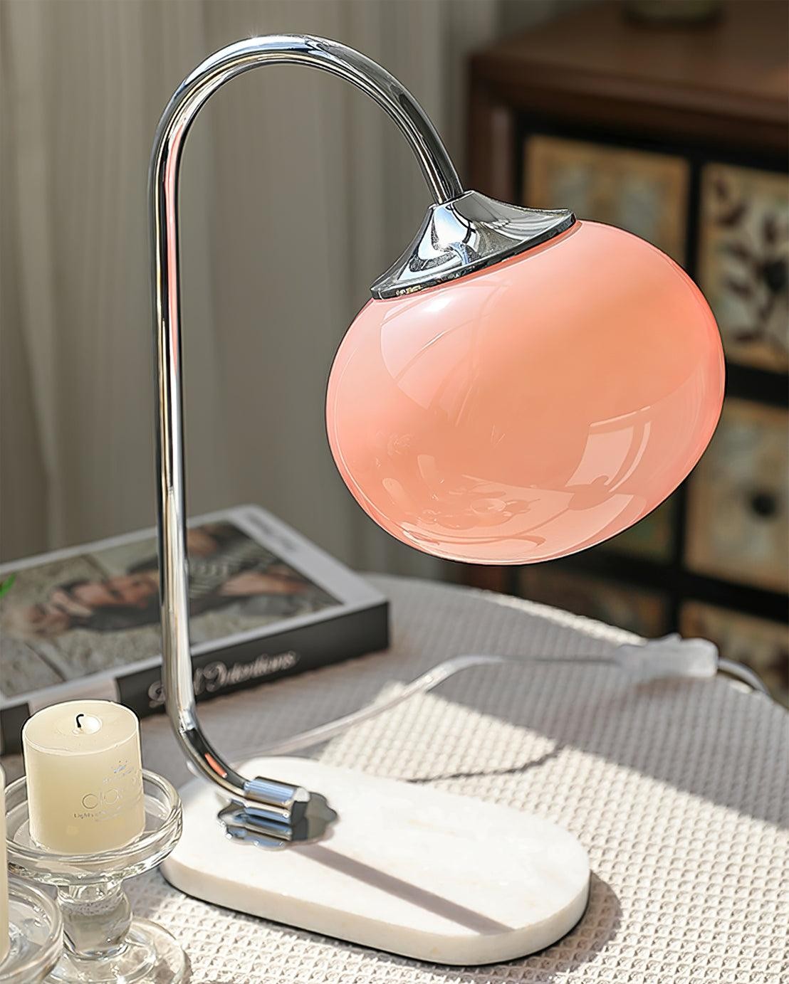 Scandinavian Cream Ball Table Lamp For Living Room M348