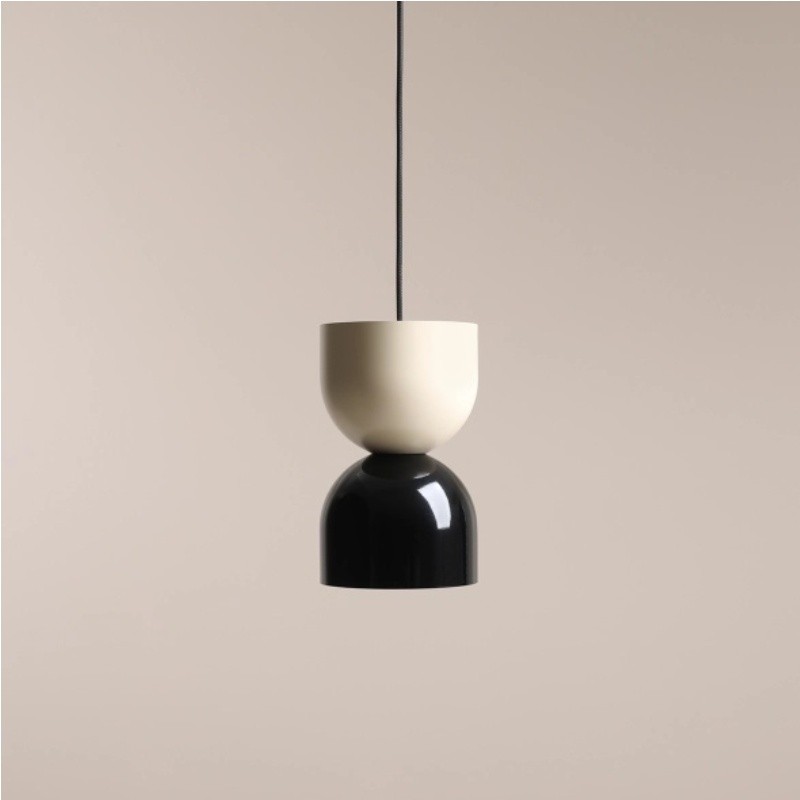 Pastel Dual‑Tone Pendant Light With Layered Metal Shade S228