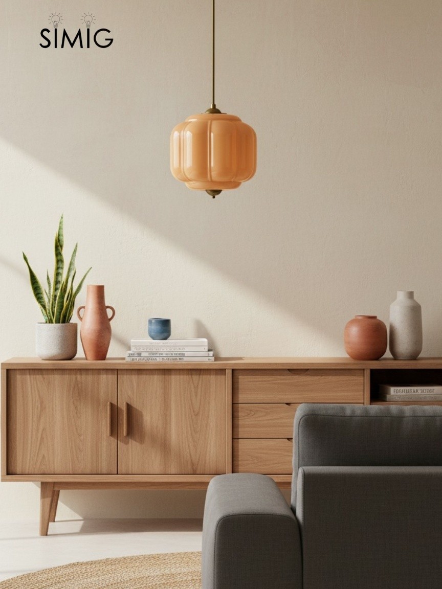 Eloise Vintage Milk Glass Pendant Light - Chic Retro Lighting for Dining Rooms S215