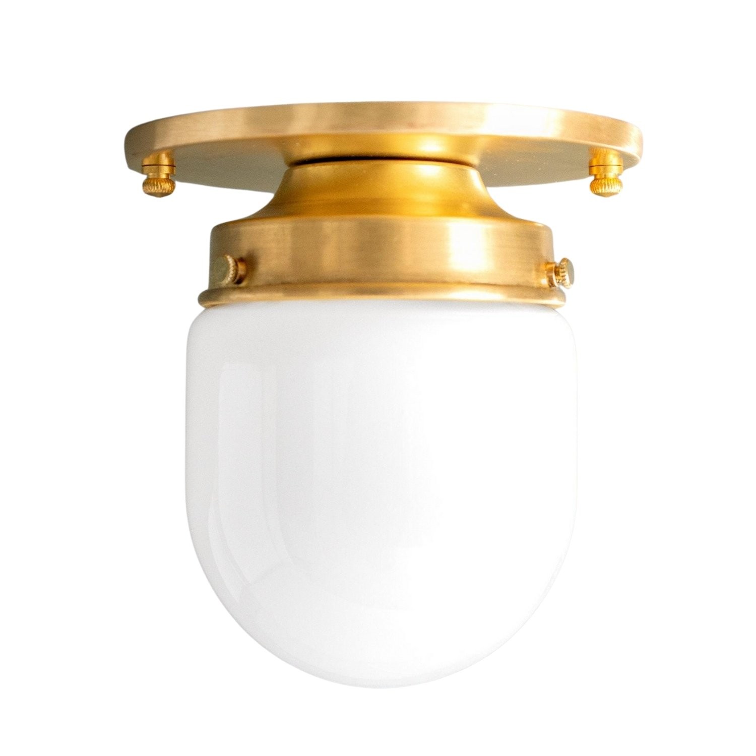 Opal Globe Ceiling and Wall Flush Mount - Art Deco Light for Corridor T300