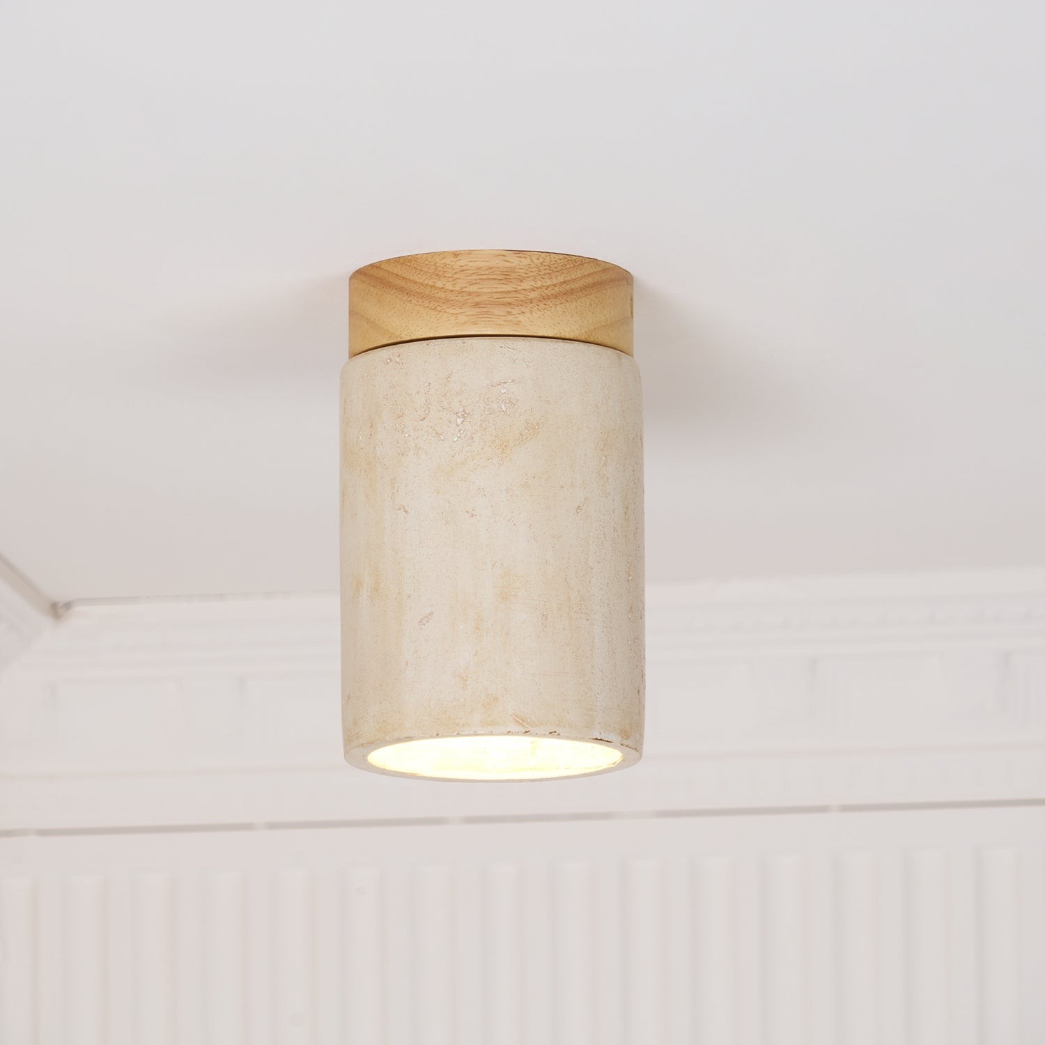 Marble Travertine Column Ceiling Lamp M405