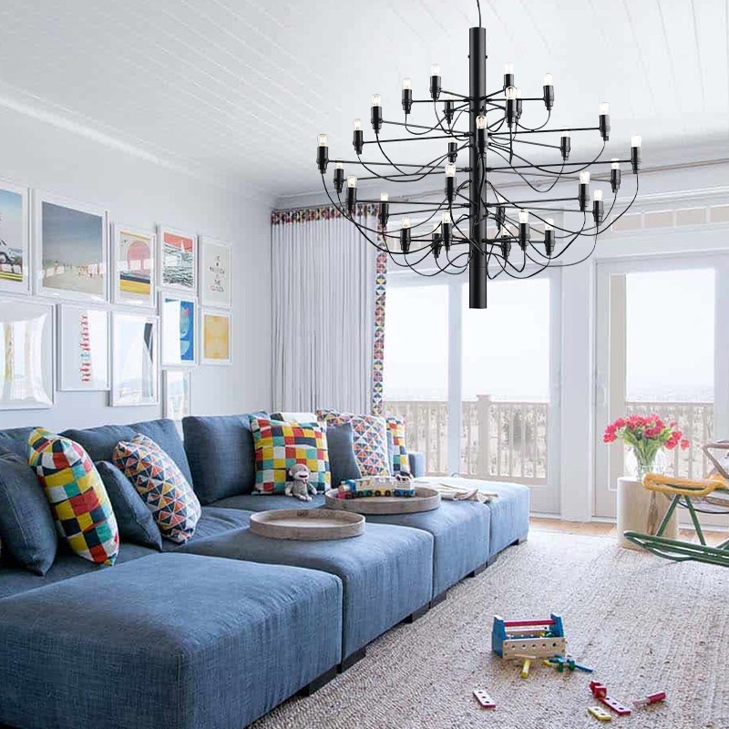 Tendrila Multi-Light Chandelier - Industrial Style Pendant Light for Dining Room