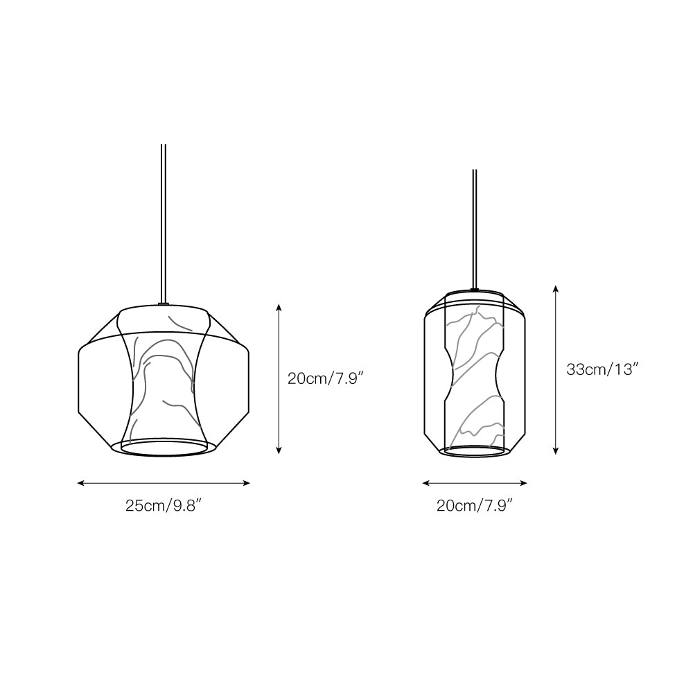 Glass Alabaster Pendant Lamp T1668