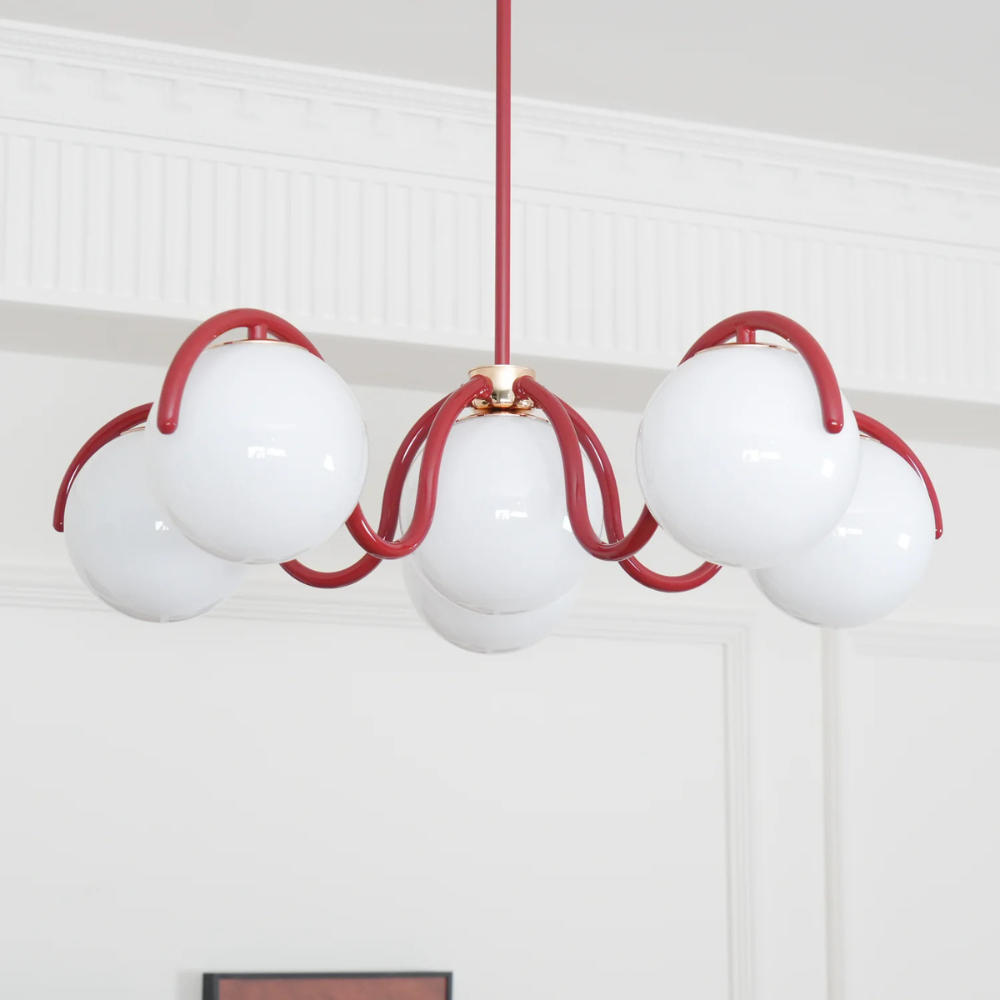 Sculptural Linear Chandelier with Elegant Flowing Silhouette S223
