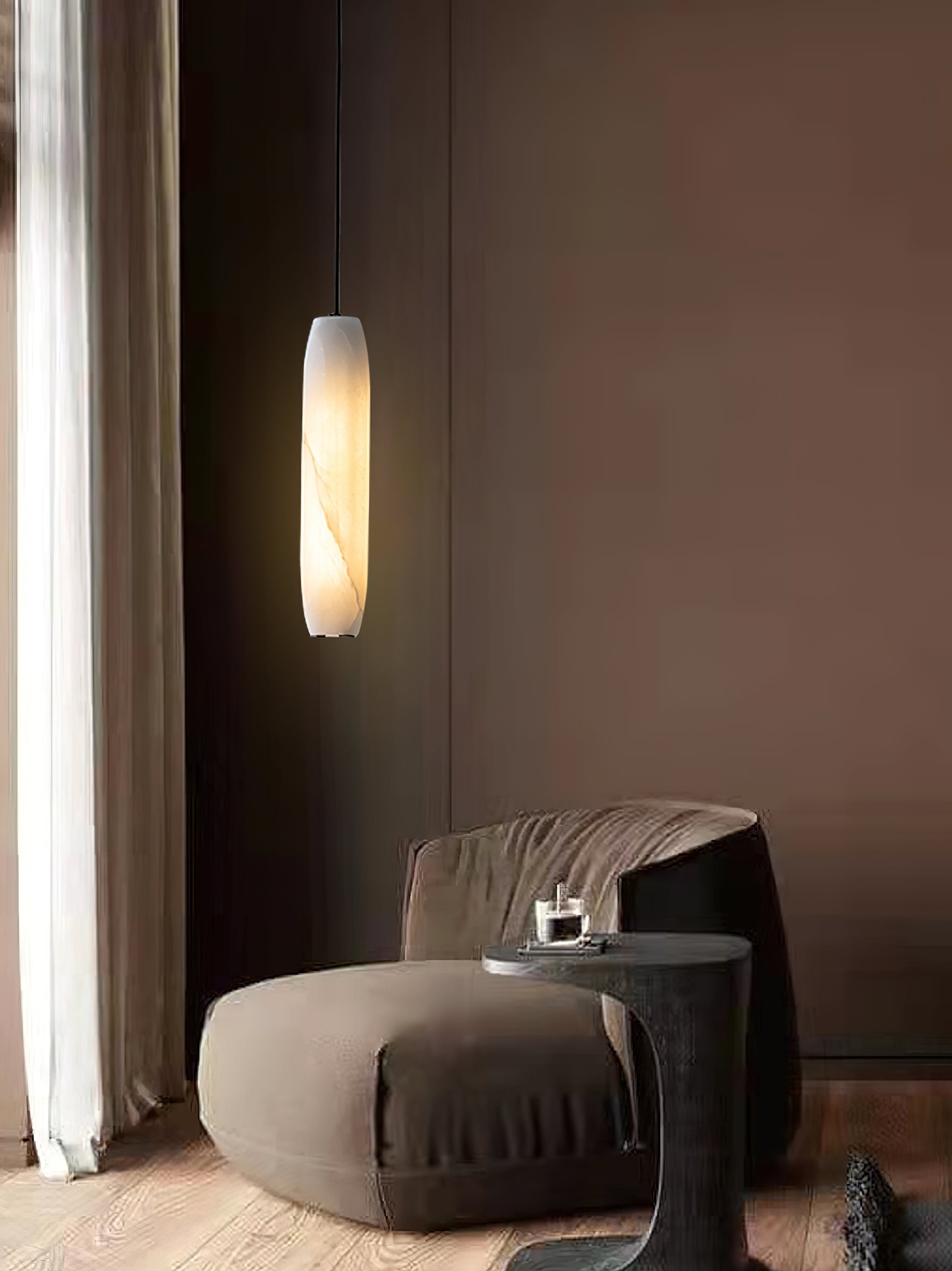 Alabaster Flute Pendant Light T1660