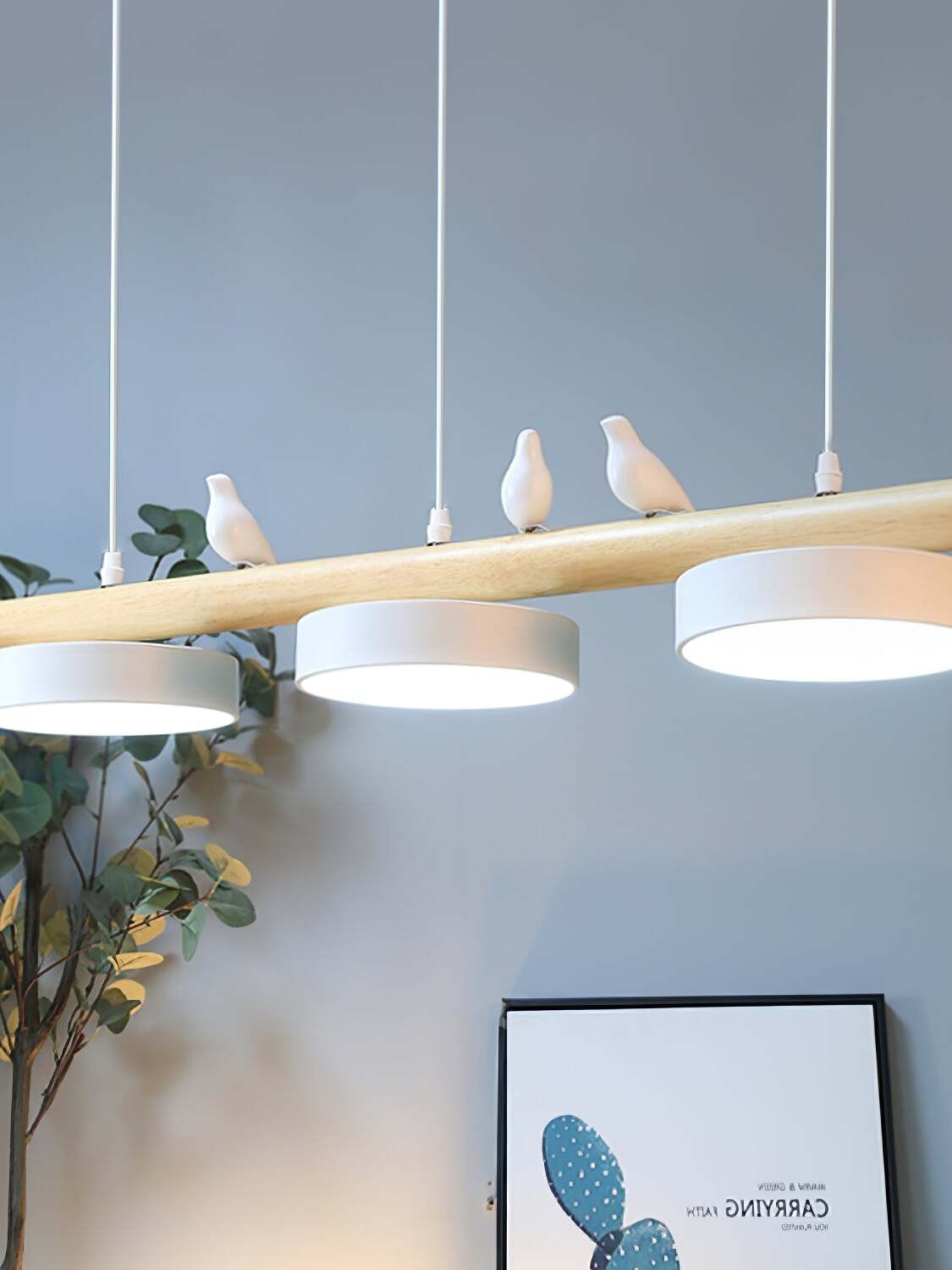 Creative Branch Bird Shaped Pendant Lamp G01