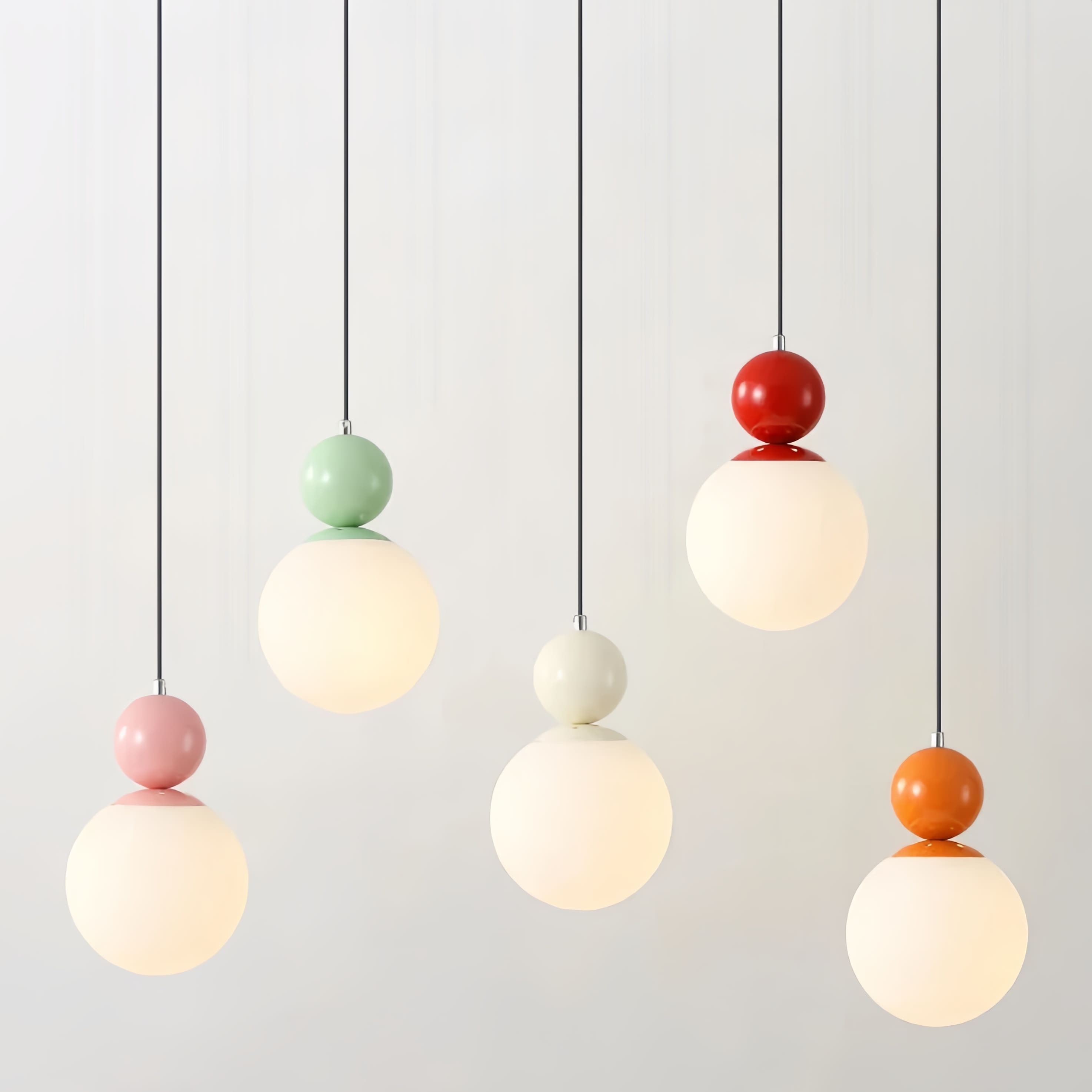 Modern Glass Pendant Light – Minimalist Warm Glow for Dining & Bar S240