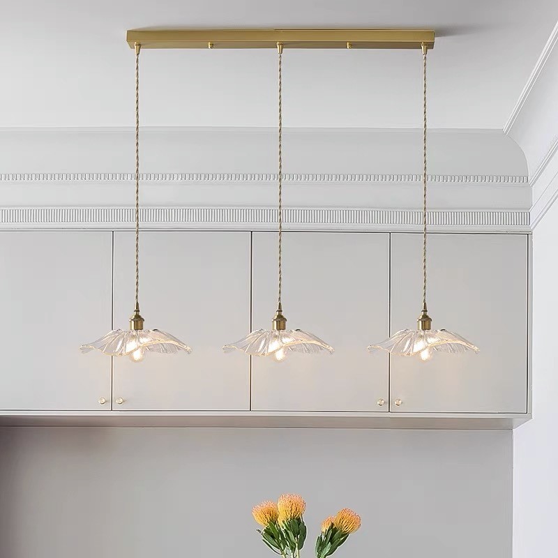 Tiffany Lotus Glass Pendant Light for Living Room S08