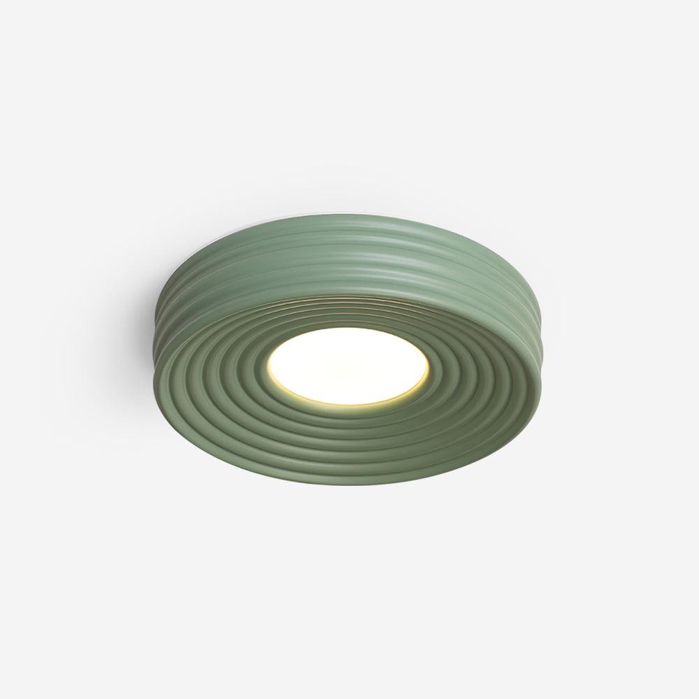 Cream Ribbed Three-color Changing Ceiling Light M290