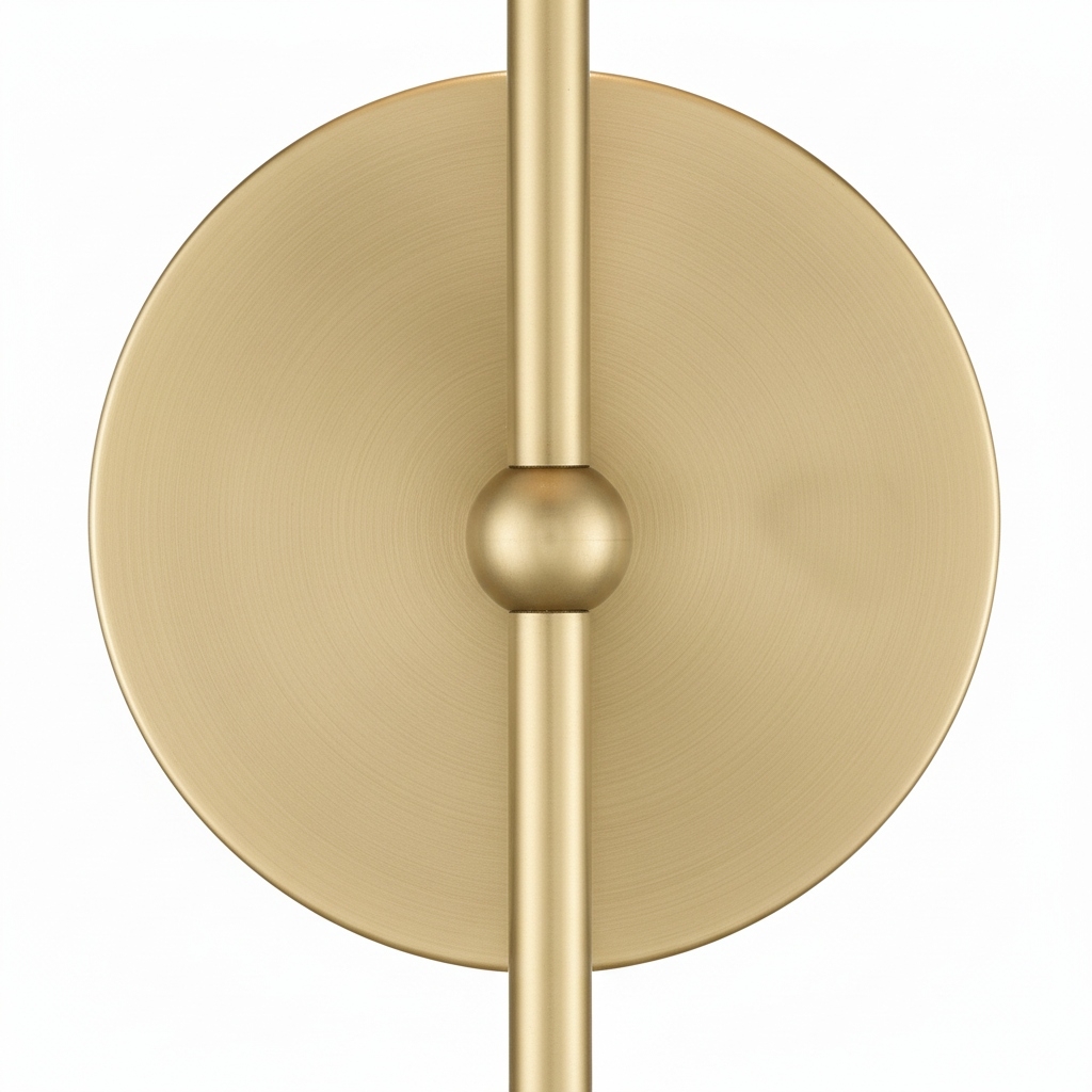 Meshara Minimalist Gold Wall Lamp - Metal and Fabric Material for Living Room T1176