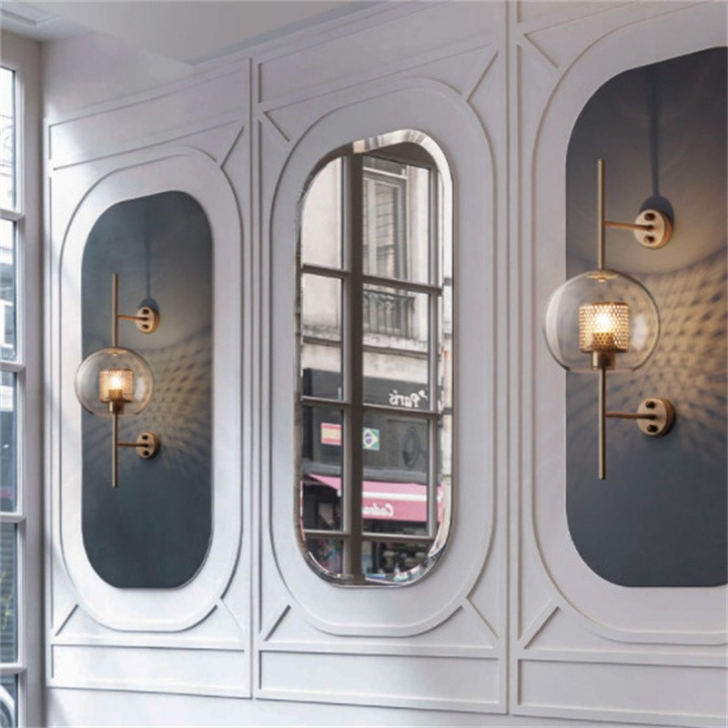 Vintage Modern Chiswick Glass Wall Lights for Bedside Living Room