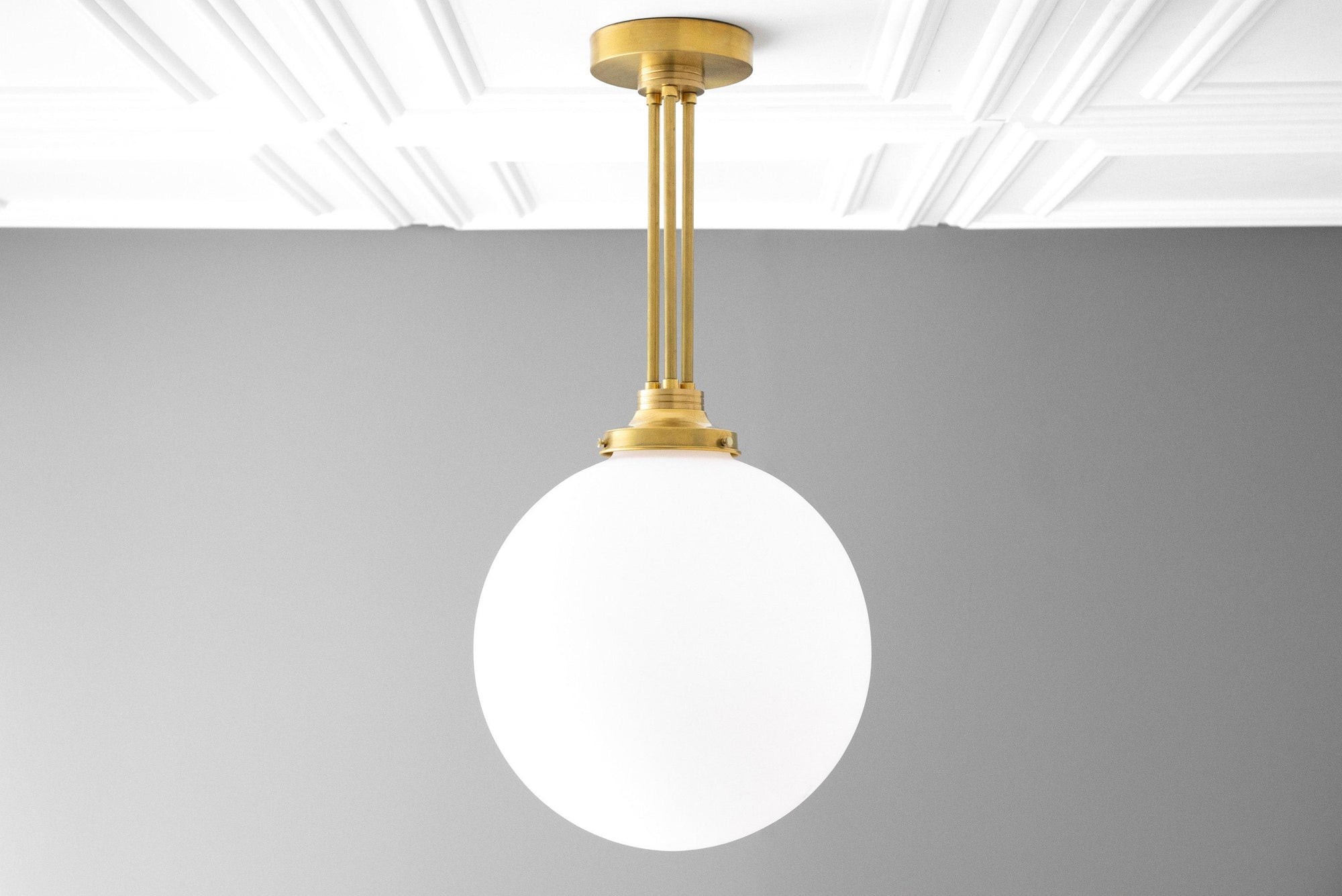 Glorica Glass Frosted Globe Pendant Light - Art Deco Hanging Light for Home T342